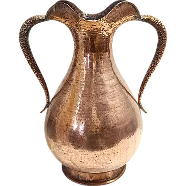 Embossed Copper Amphora Vase by Egidio Casagrande, 50s