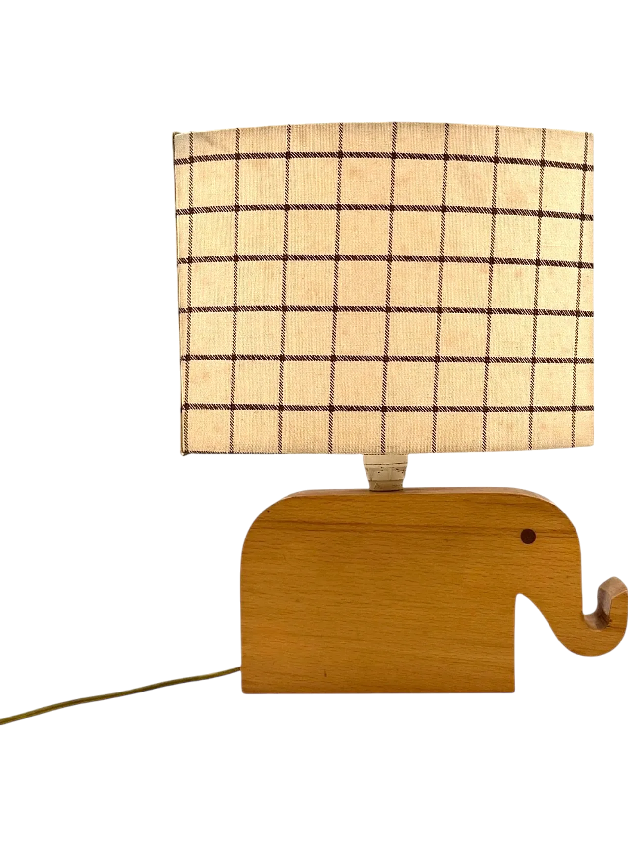 Lampada da tavolo a elefante in legno, anni '50 14