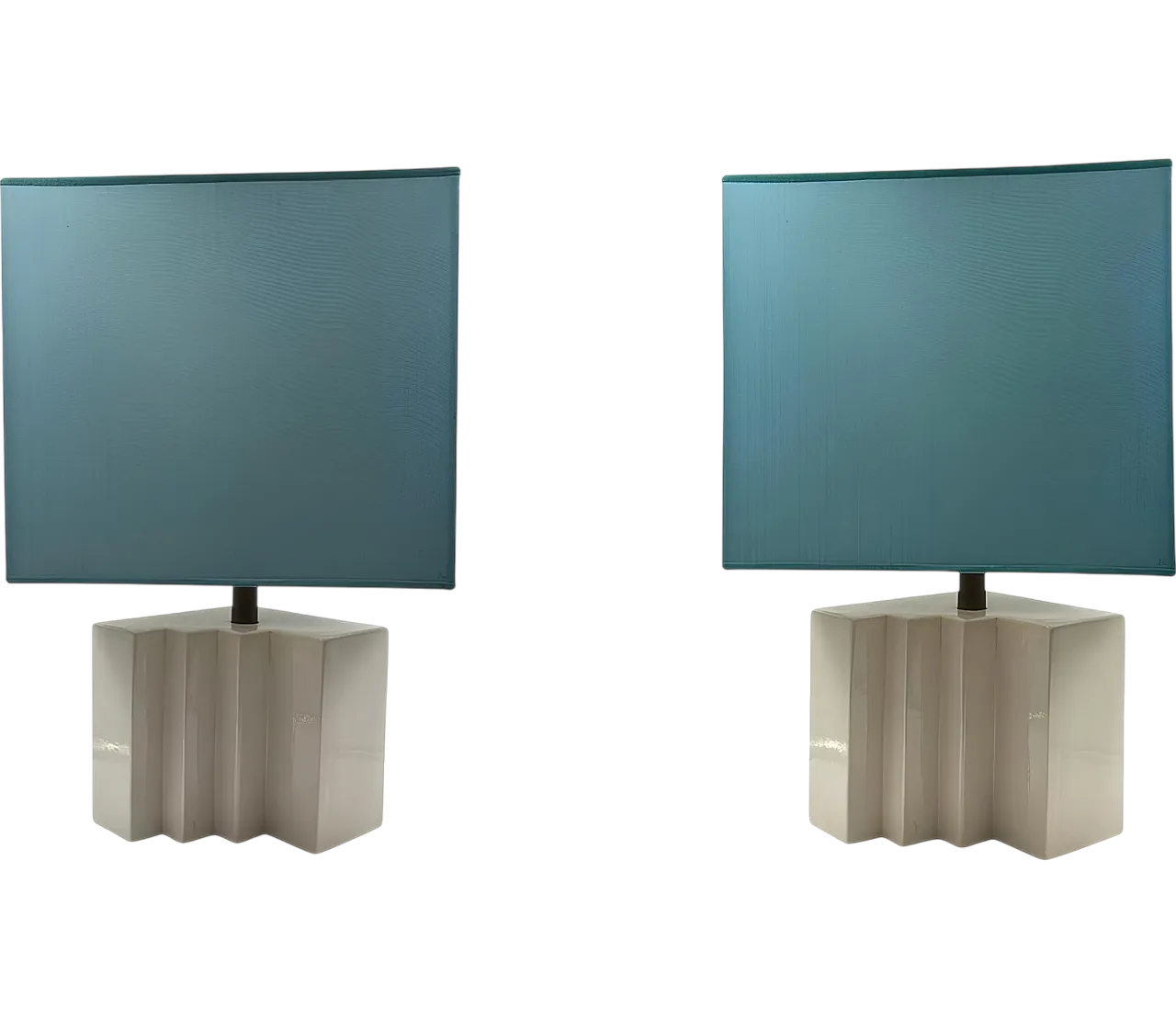 Pair of Hollywood Regency set of ceramic table lamps, 1970s 29