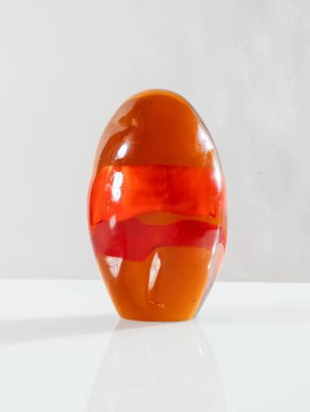Presse-papier in vetro arancione di Murano dell'era spaziale, 1970 2