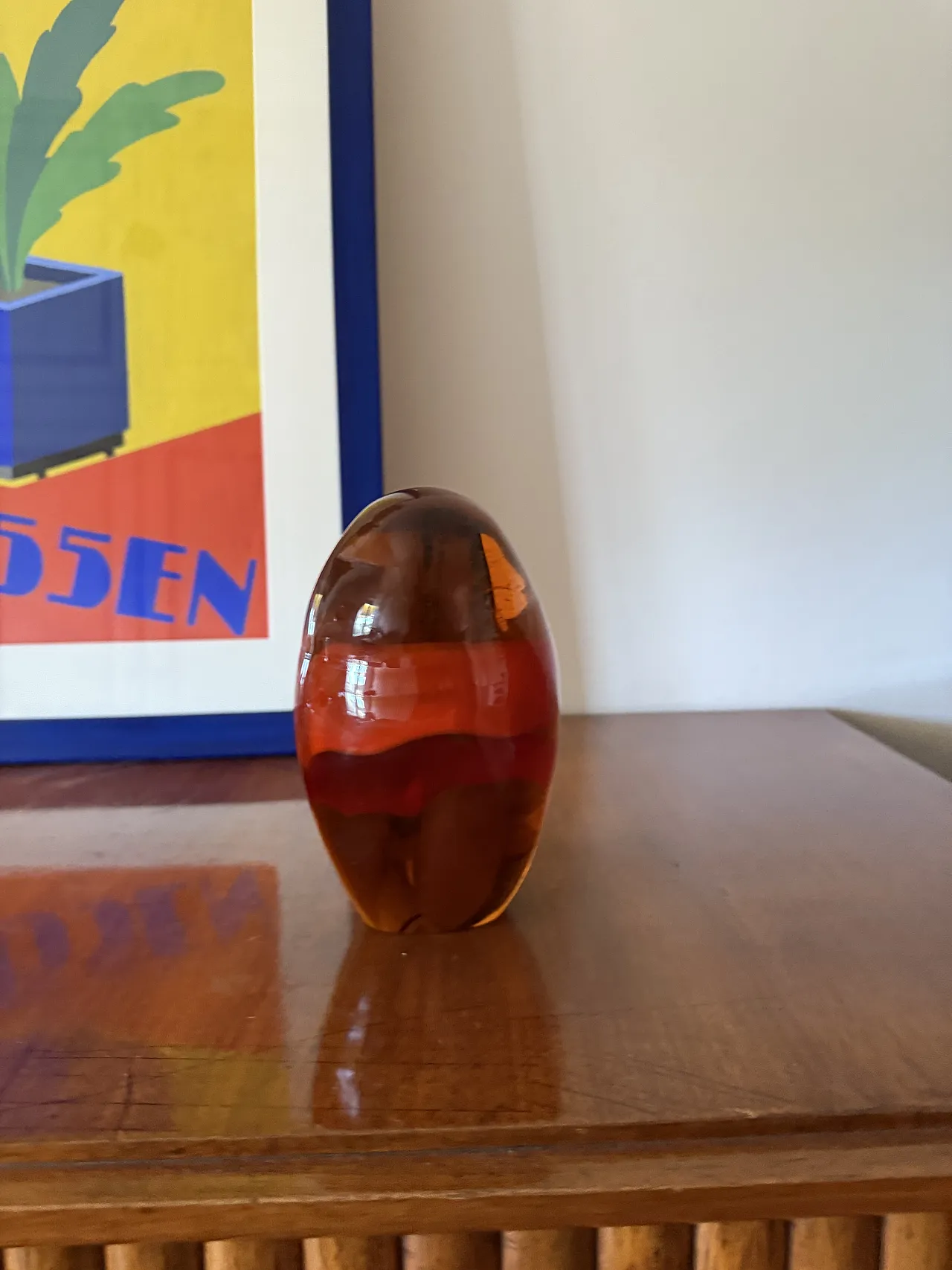 Presse-papier in vetro arancione di Murano dell'era spaziale, 1970 4