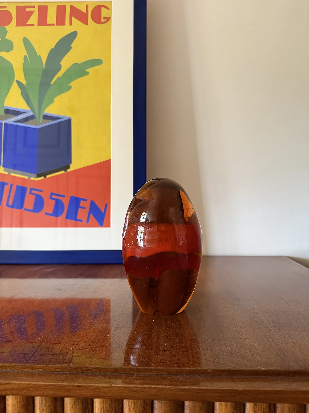 Presse-papier in vetro arancione di Murano dell'era spaziale, 1970 6