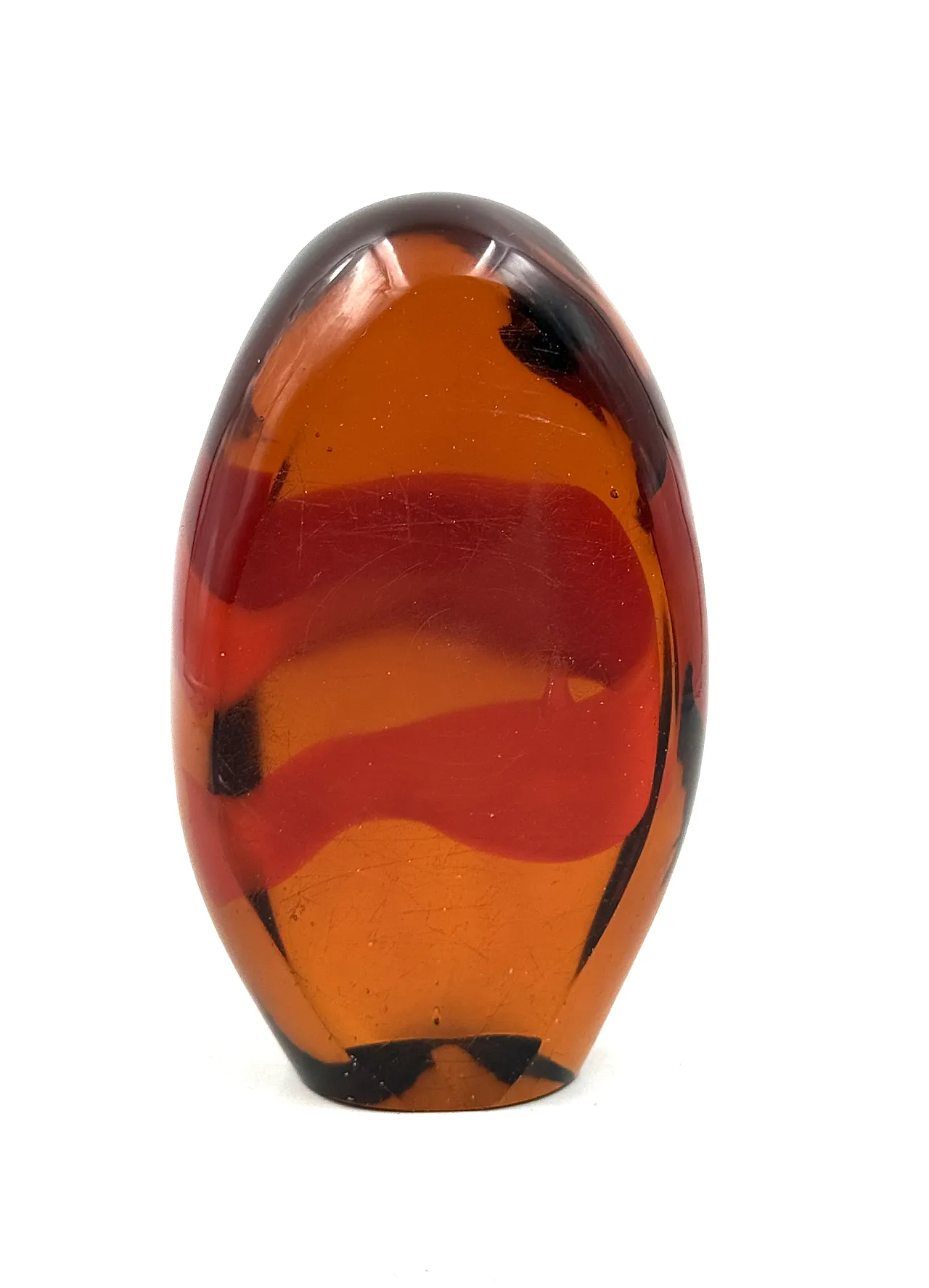 Presse-papier in vetro arancione di Murano dell'era spaziale, 1970 14
