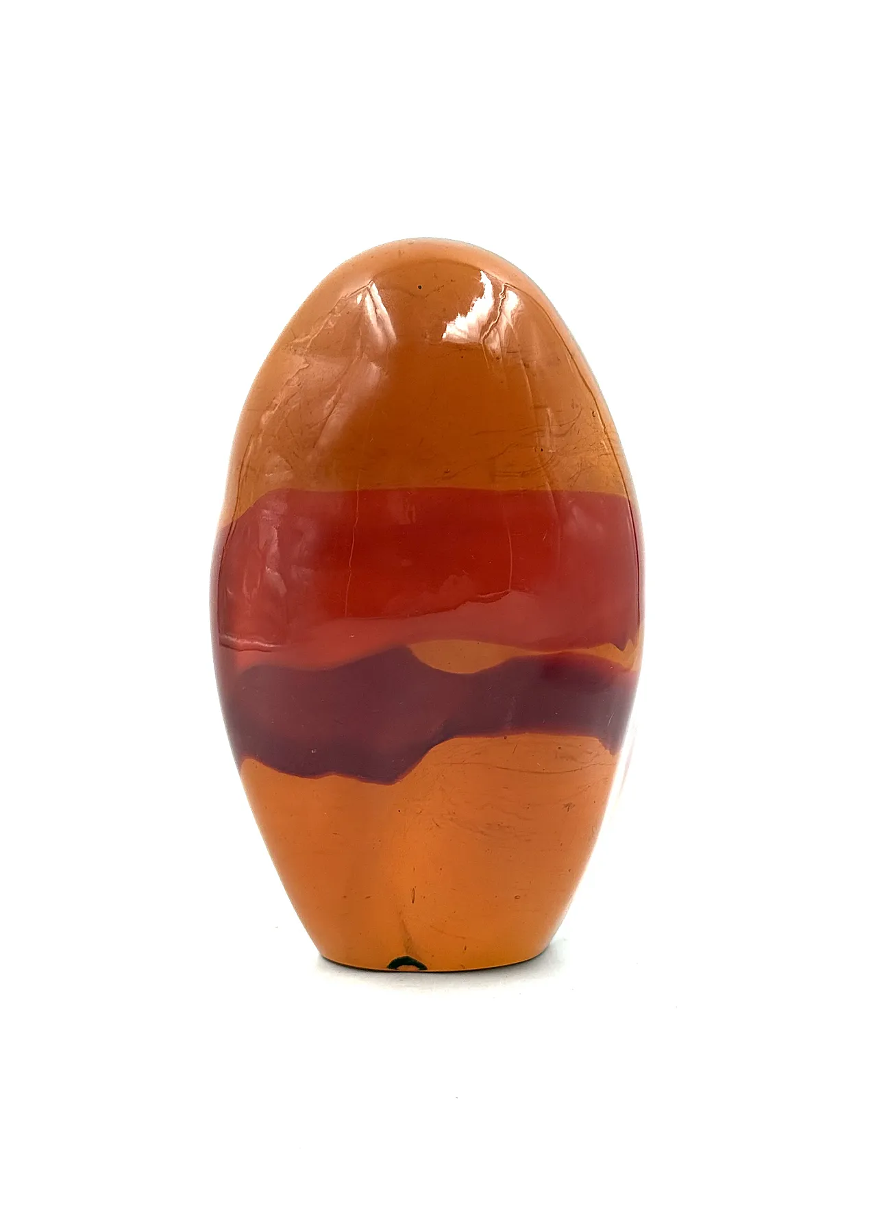 Presse-papier in vetro arancione di Murano dell'era spaziale, 1970 15