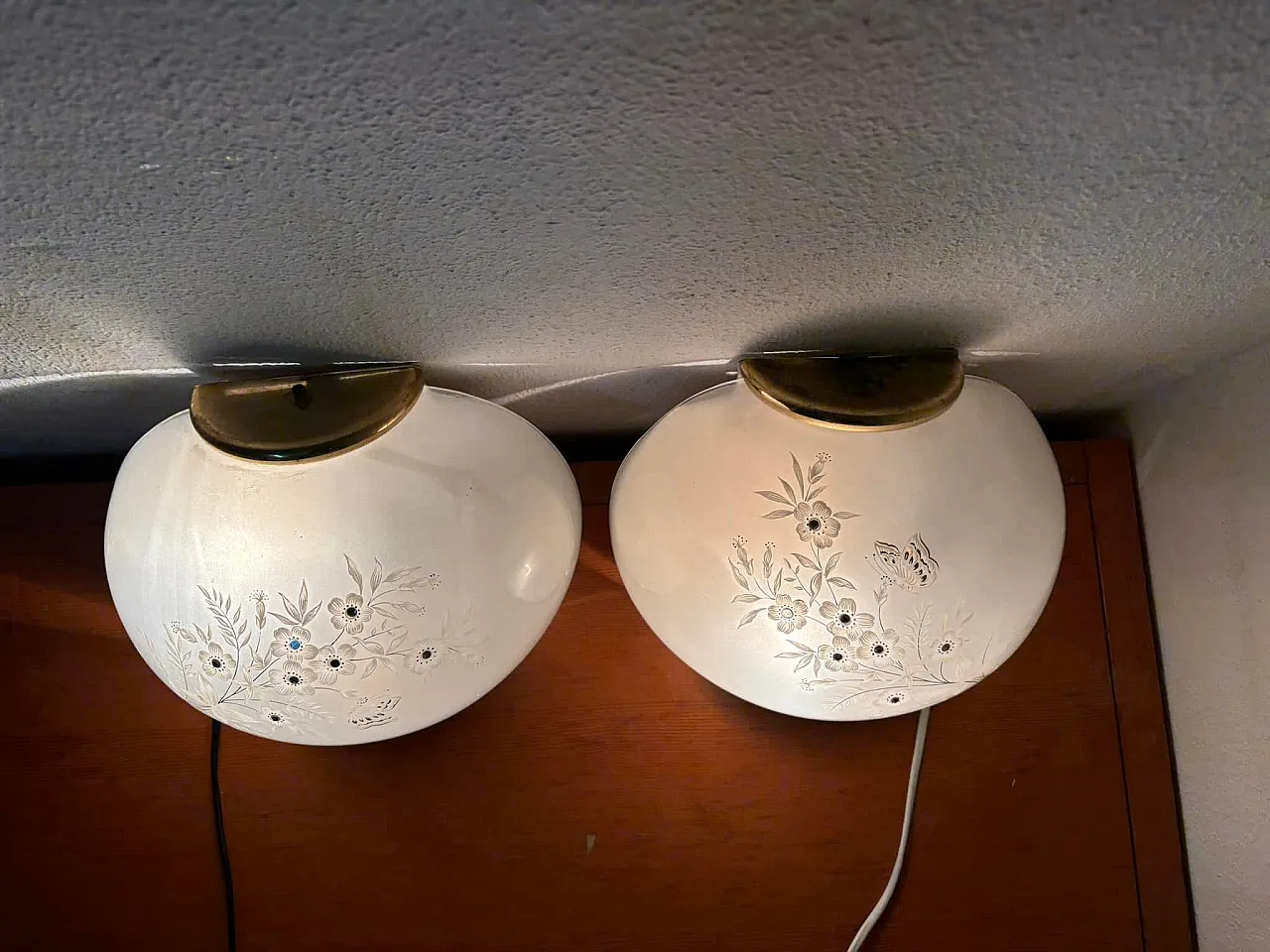 Coppia applique vetro di Murano, anni '70 2