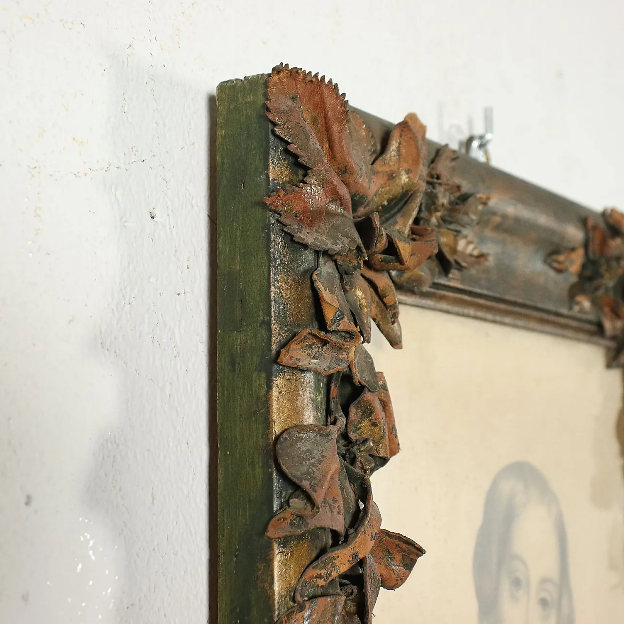 Ritratto di giovane donna, disegno a matita su carta, '800 8