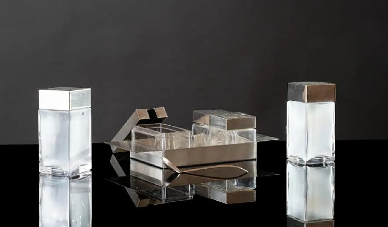 Hollywood Regency Cruet-set, Zani Italy manufacture, 1970s. 3