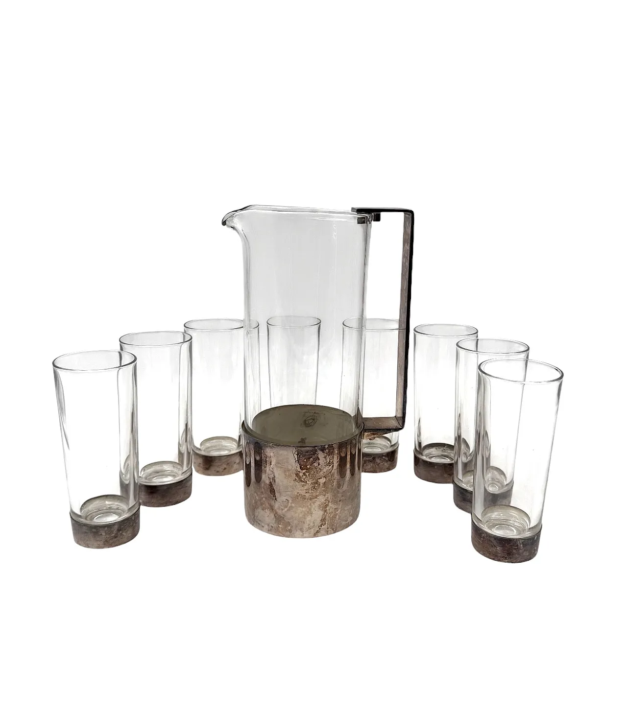 Hollywood Regency Silverplate cocktail set, Italy 1970s 5