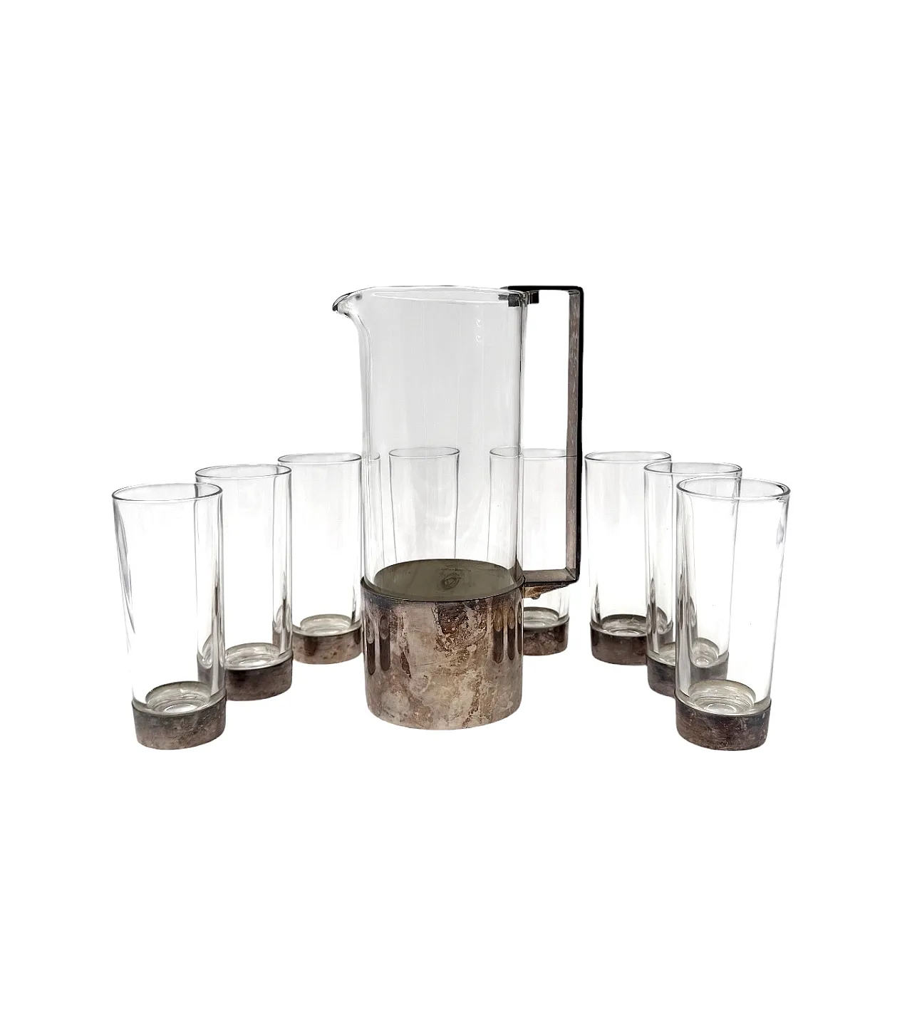 Hollywood Regency Silverplate cocktail set, Italy 1970s 6