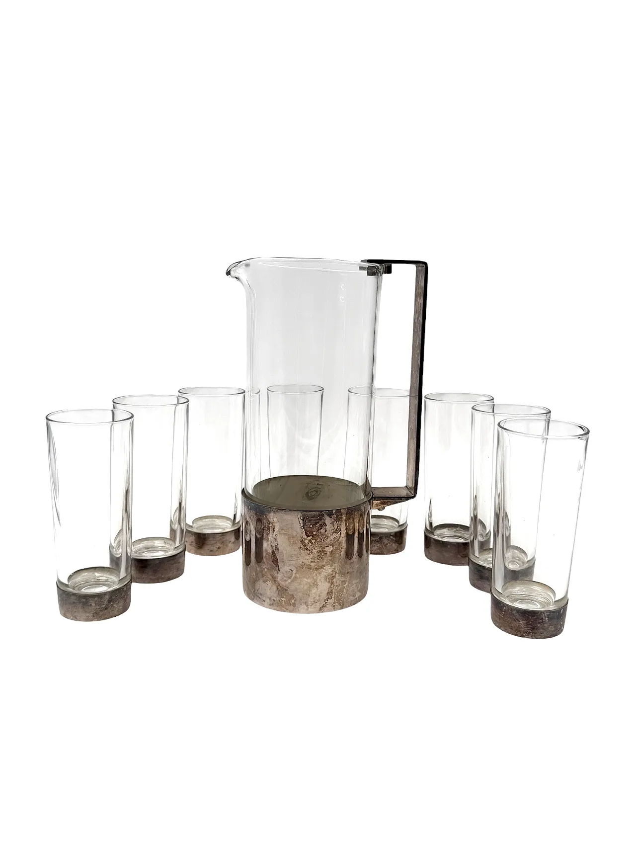 Hollywood Regency Silverplate cocktail set, Italy 1970s 7