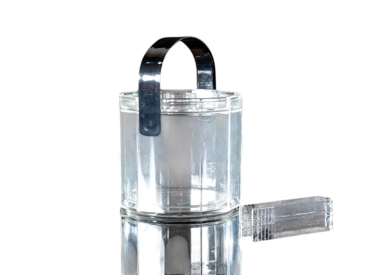 Secchiello per ghiaccio in plastica dell'era spaziale by Guzzini, 70s 1