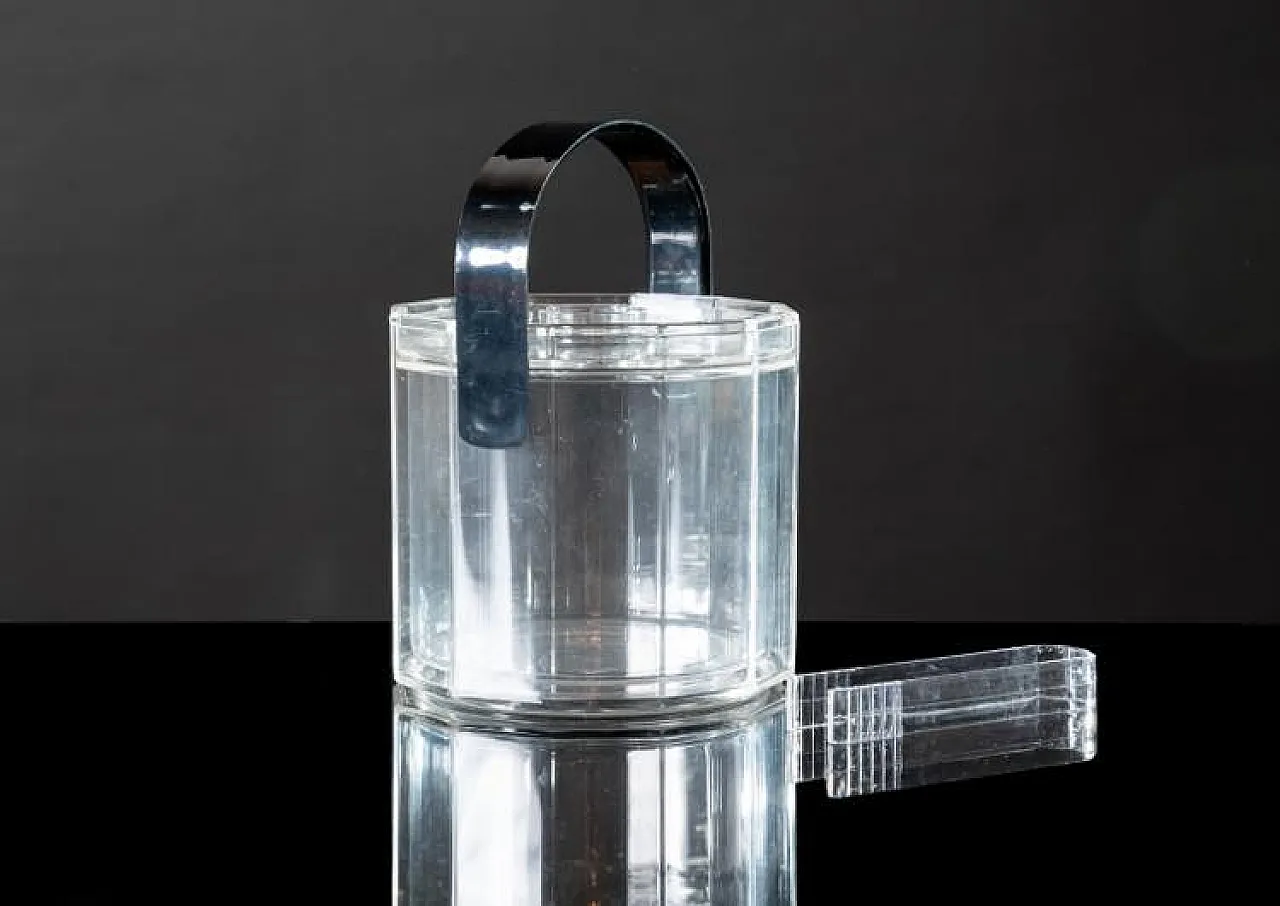 Secchiello per ghiaccio in plastica dell'era spaziale by Guzzini, 70s 2