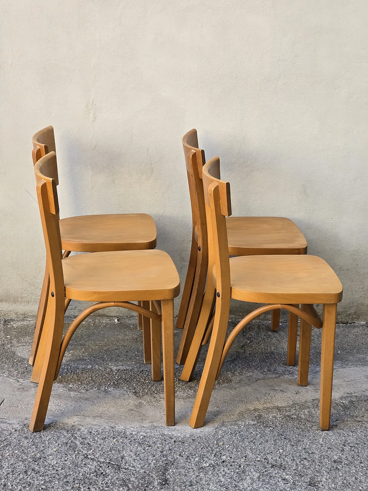 Set 4 sedie in faggio Ikea  vintage anni '70 3