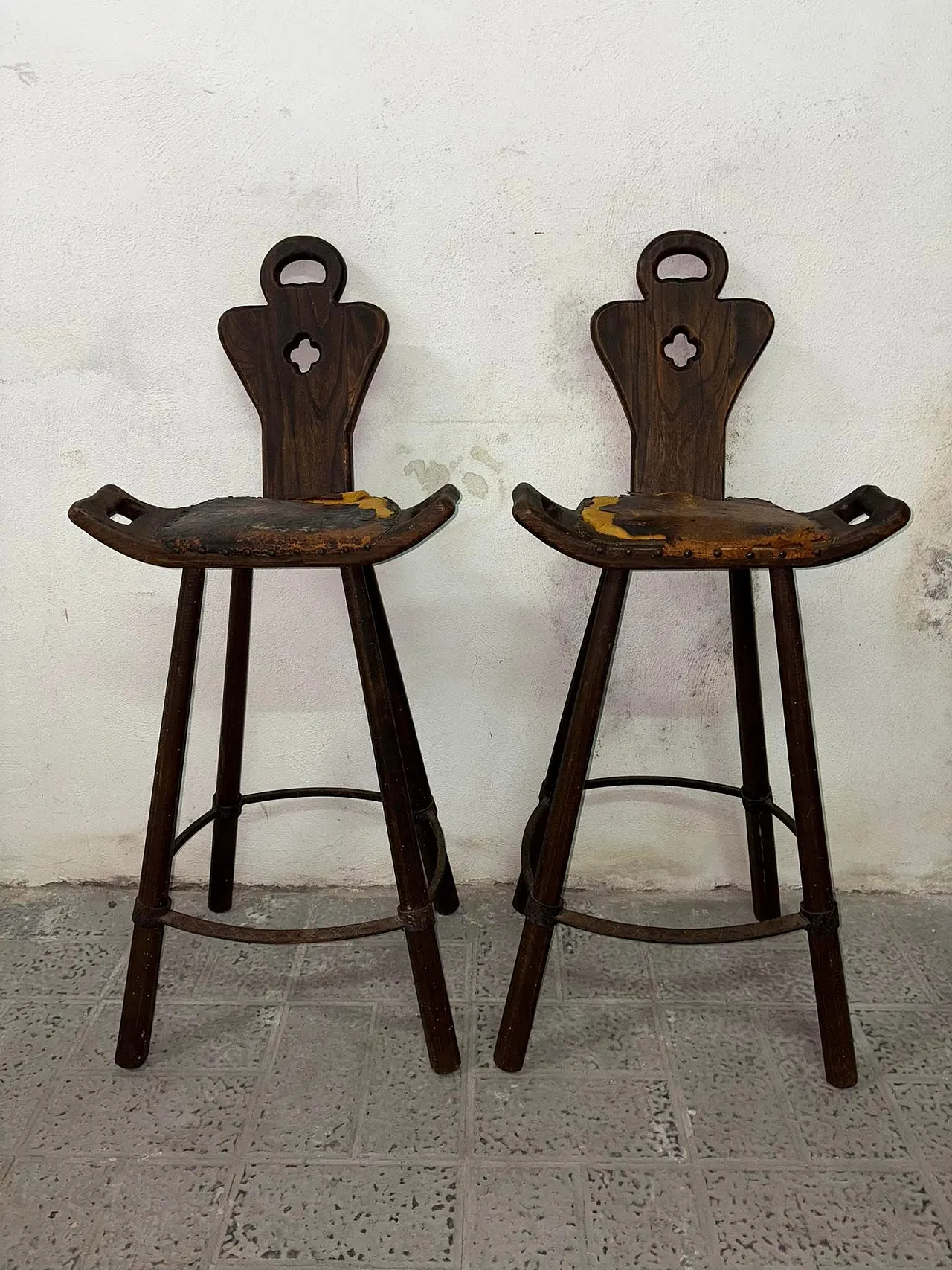 Brutalist stools, 70s 1