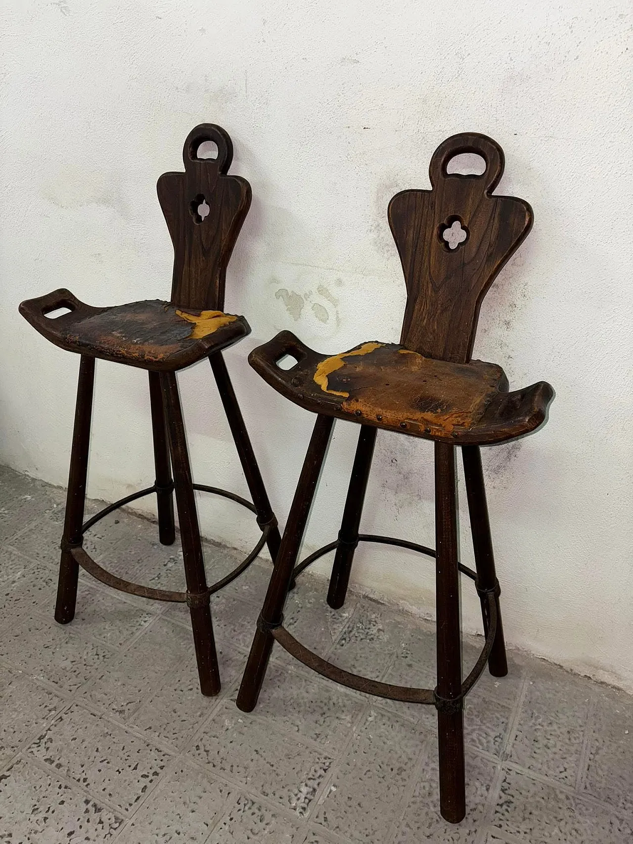 Brutalist stools, 70s 2