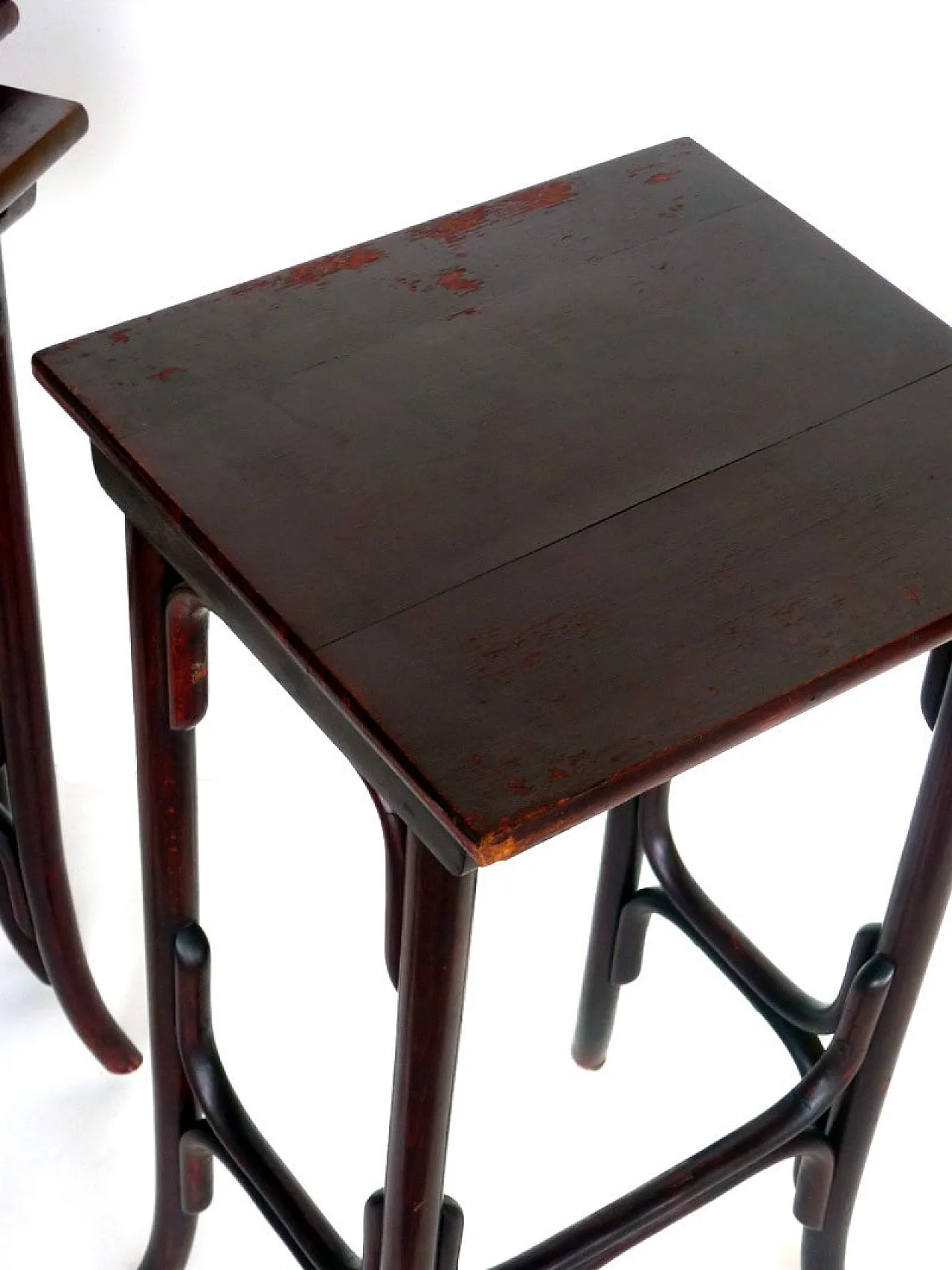4 Tavolini impilabili Art Nouveau di Thonet, inizio '900 6