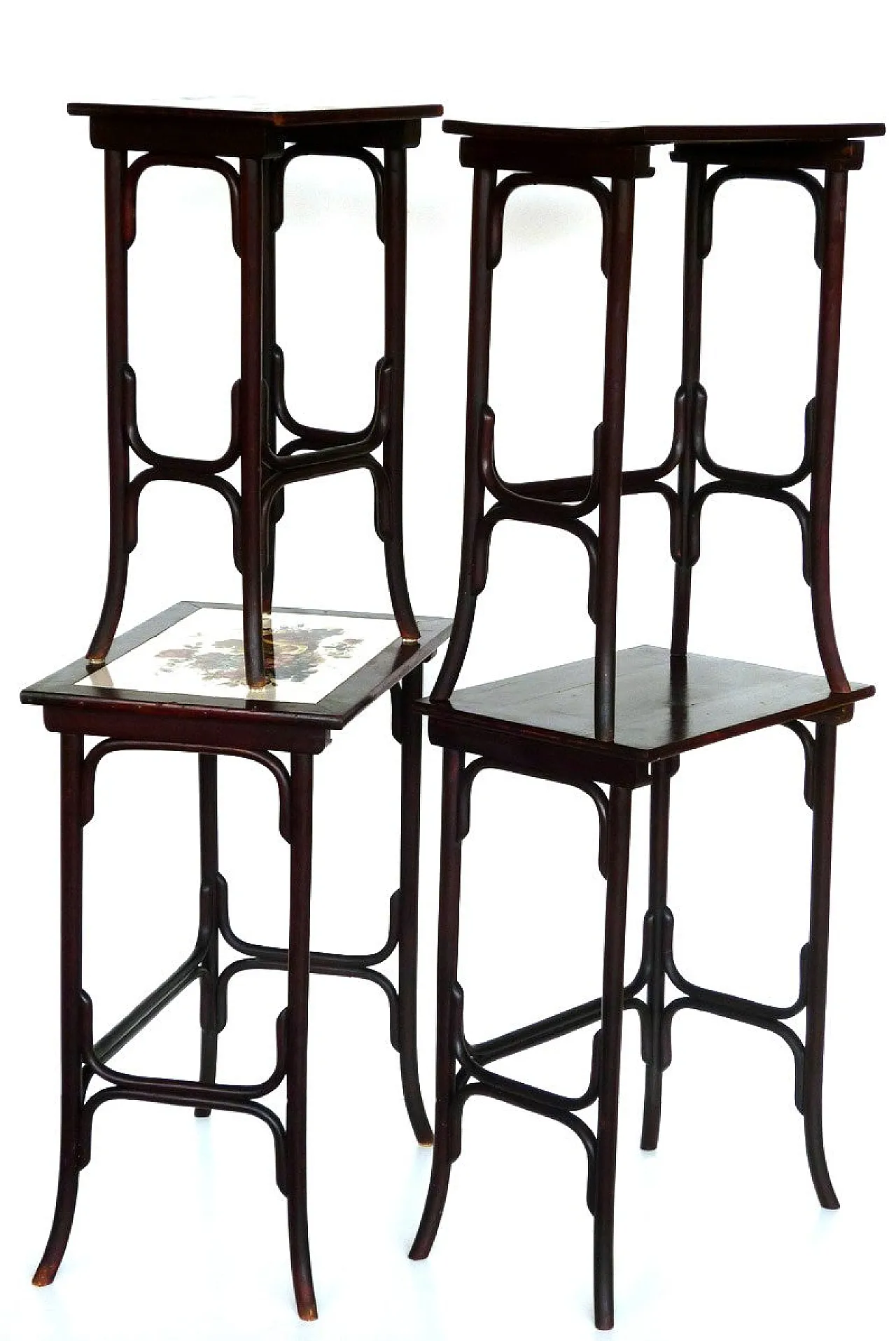 4 Tavolini impilabili Art Nouveau di Thonet, inizio '900 8