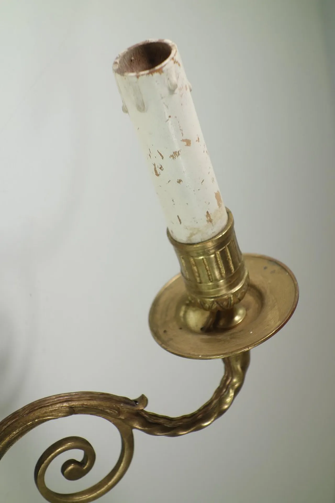 Lampada da parete in bronzo di Marcel Guillemard, primo '900 4