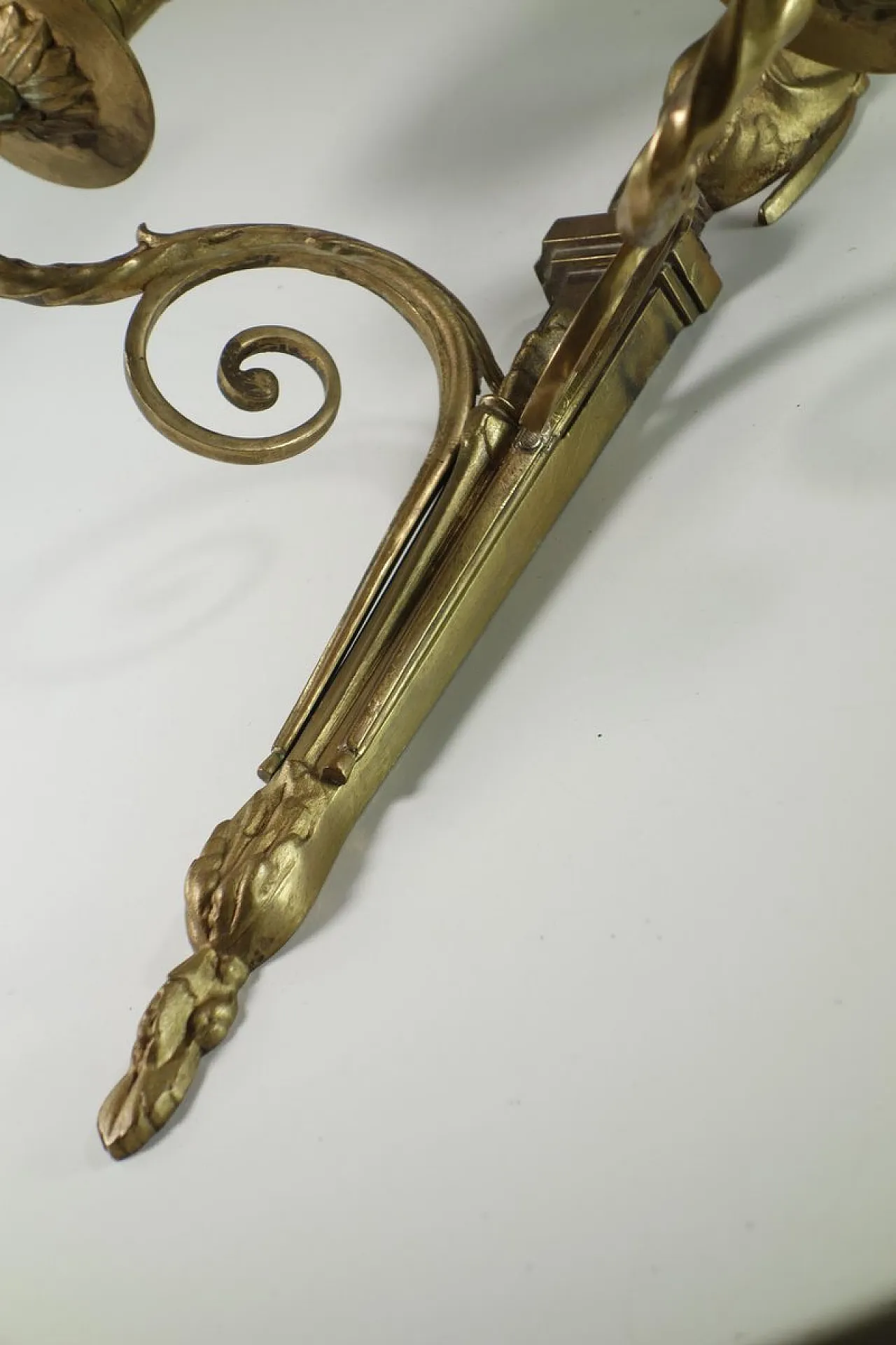 Lampada da parete in bronzo di Marcel Guillemard, primo '900 6