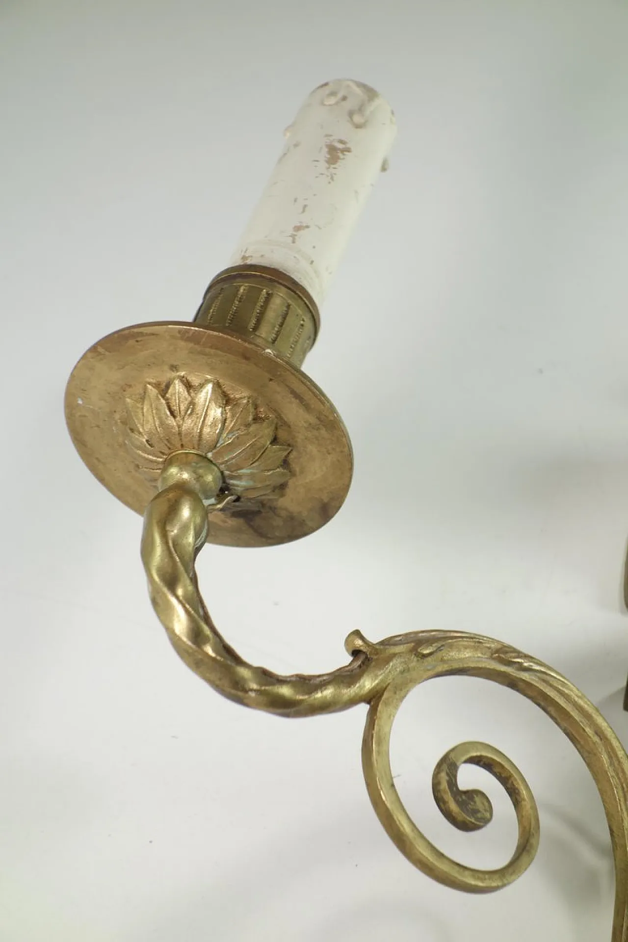 Lampada da parete in bronzo di Marcel Guillemard, primo '900 8