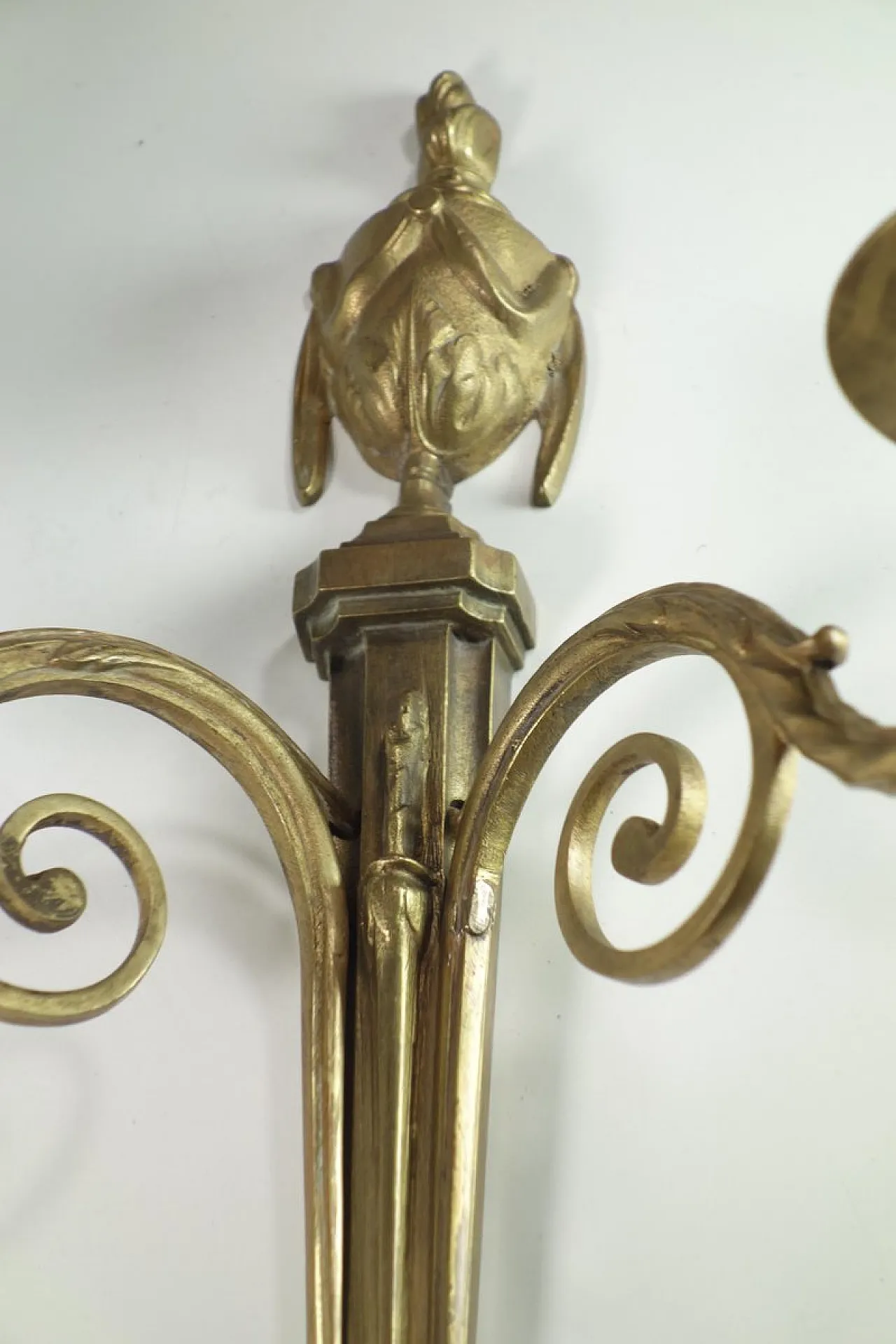 Lampada da parete in bronzo di Marcel Guillemard, primo '900 9