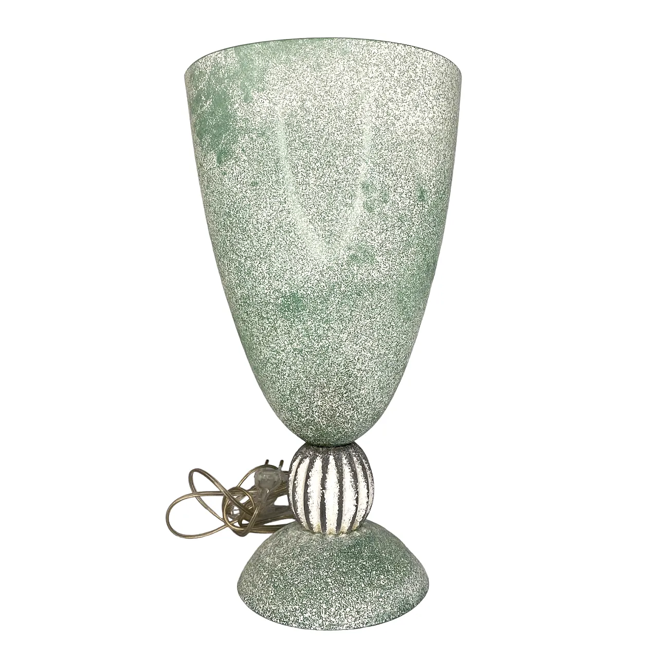 Seguso stone effect glass lamp, 70s 1