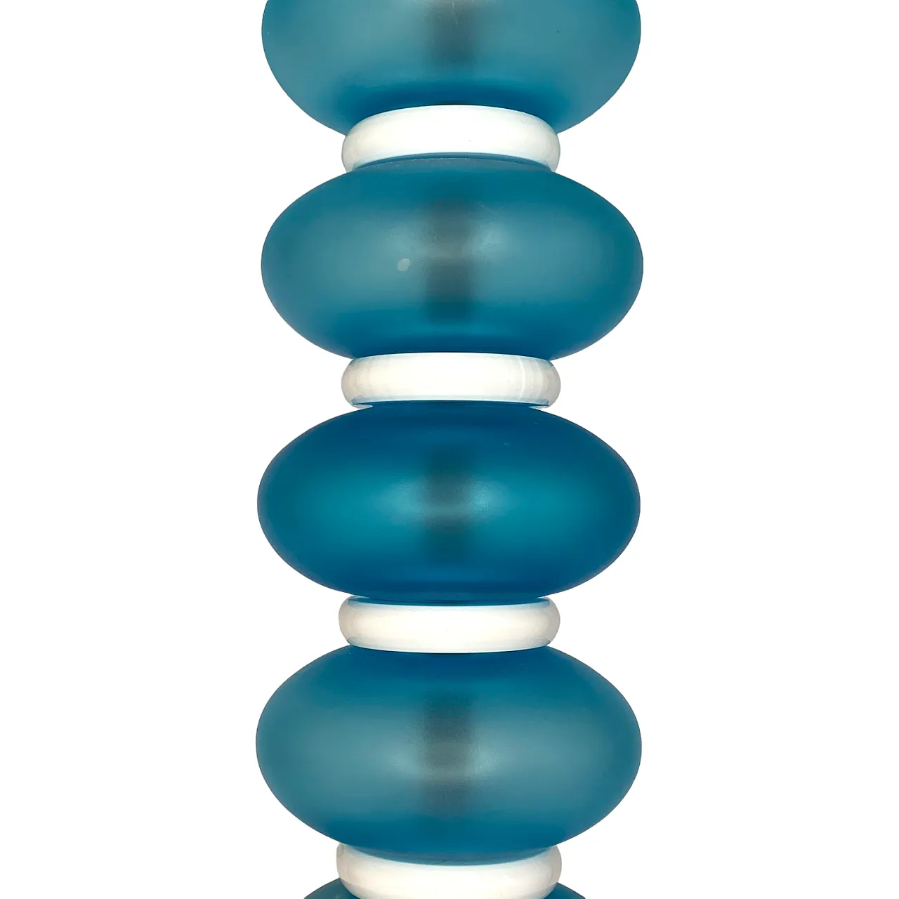 Blue decorated glass table lamps by Cenedese, 90s 3