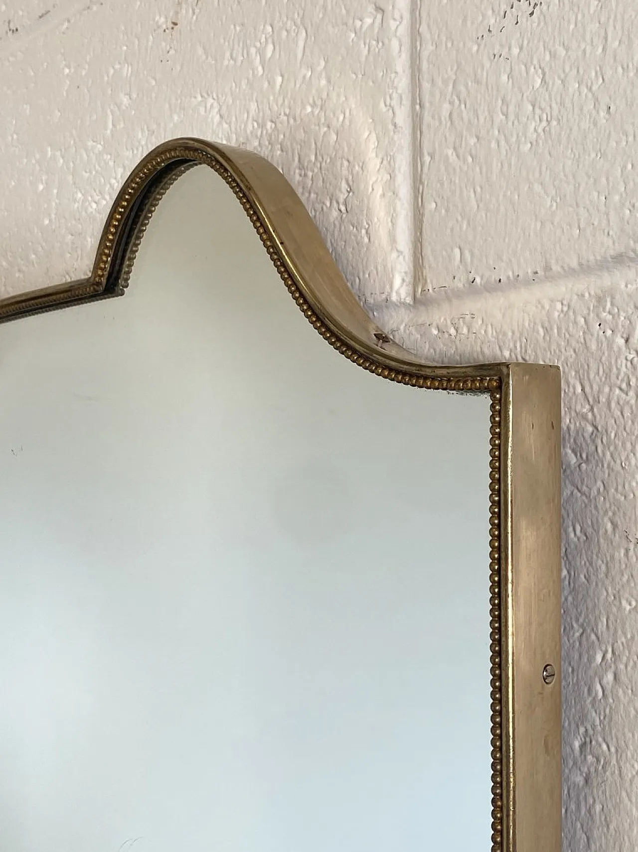Specchio in ottone nello stile di Gio Ponti, anni '50 9