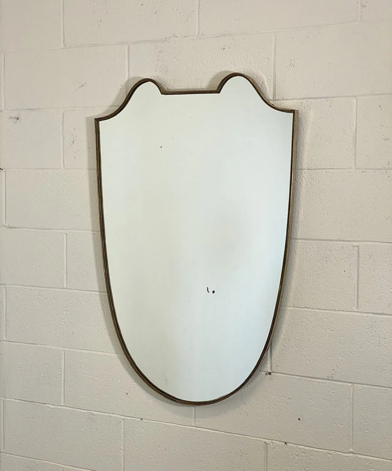 Specchio in ottone nello stile di Gio Ponti, anni '50 11