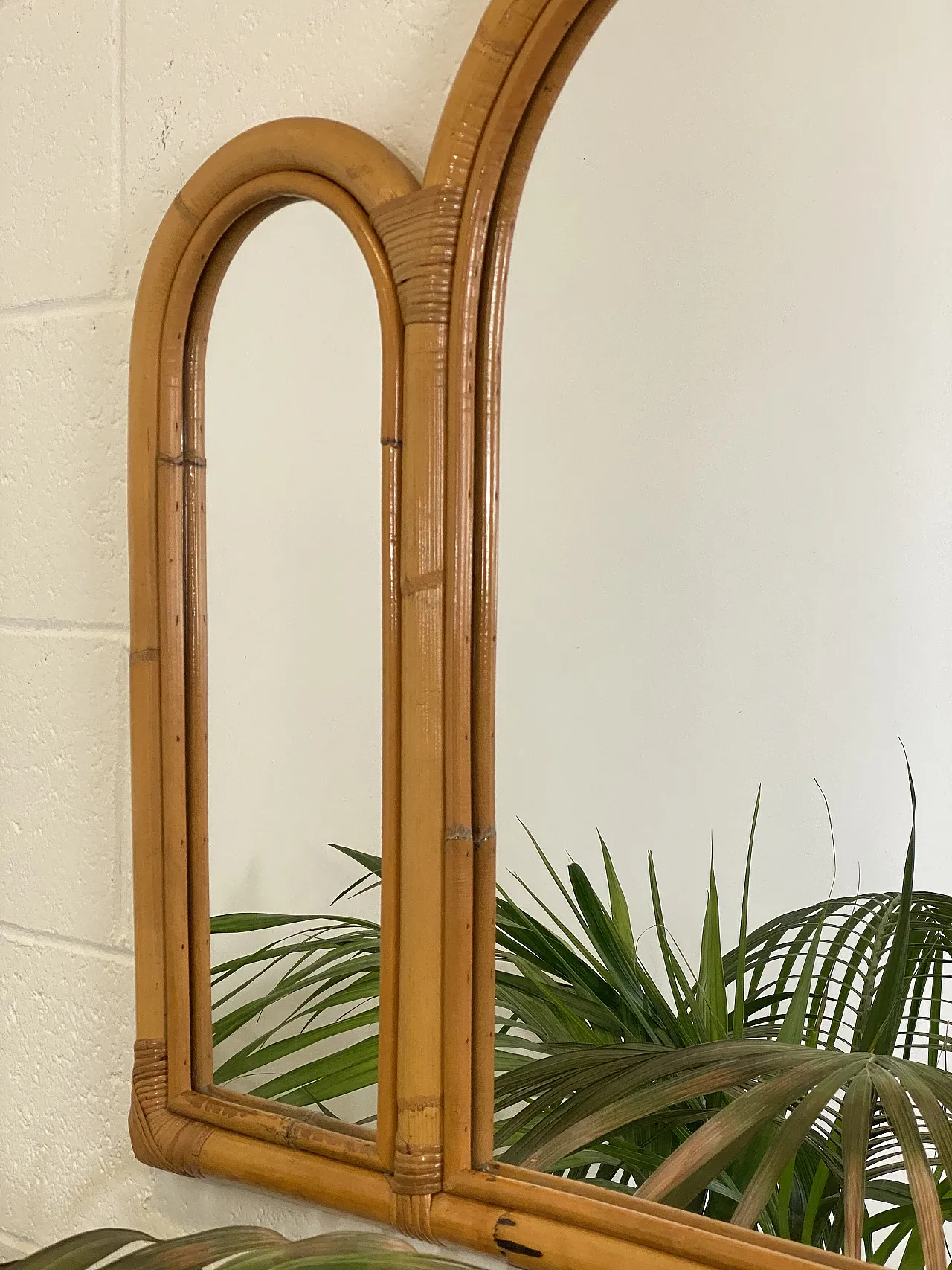 Specchio in bambù, anni '70 4
