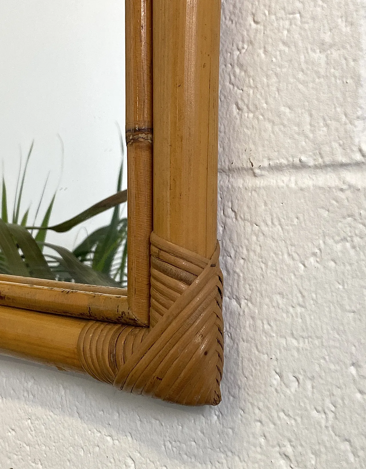 Specchio in bambù, anni '70 5