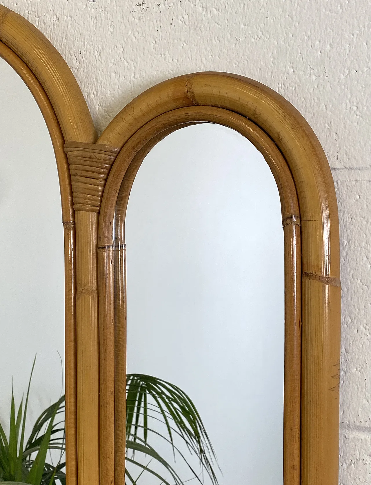 Specchio in bambù, anni '70 7