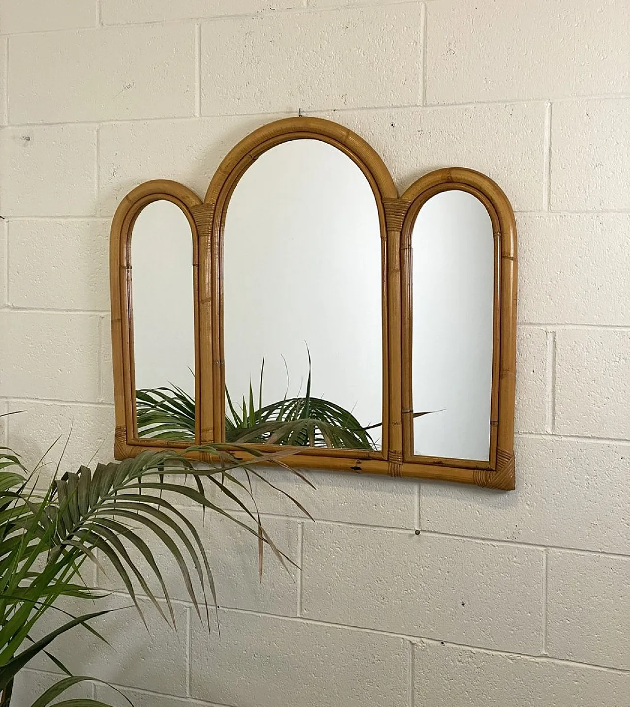 Specchio in bambù, anni '70 9