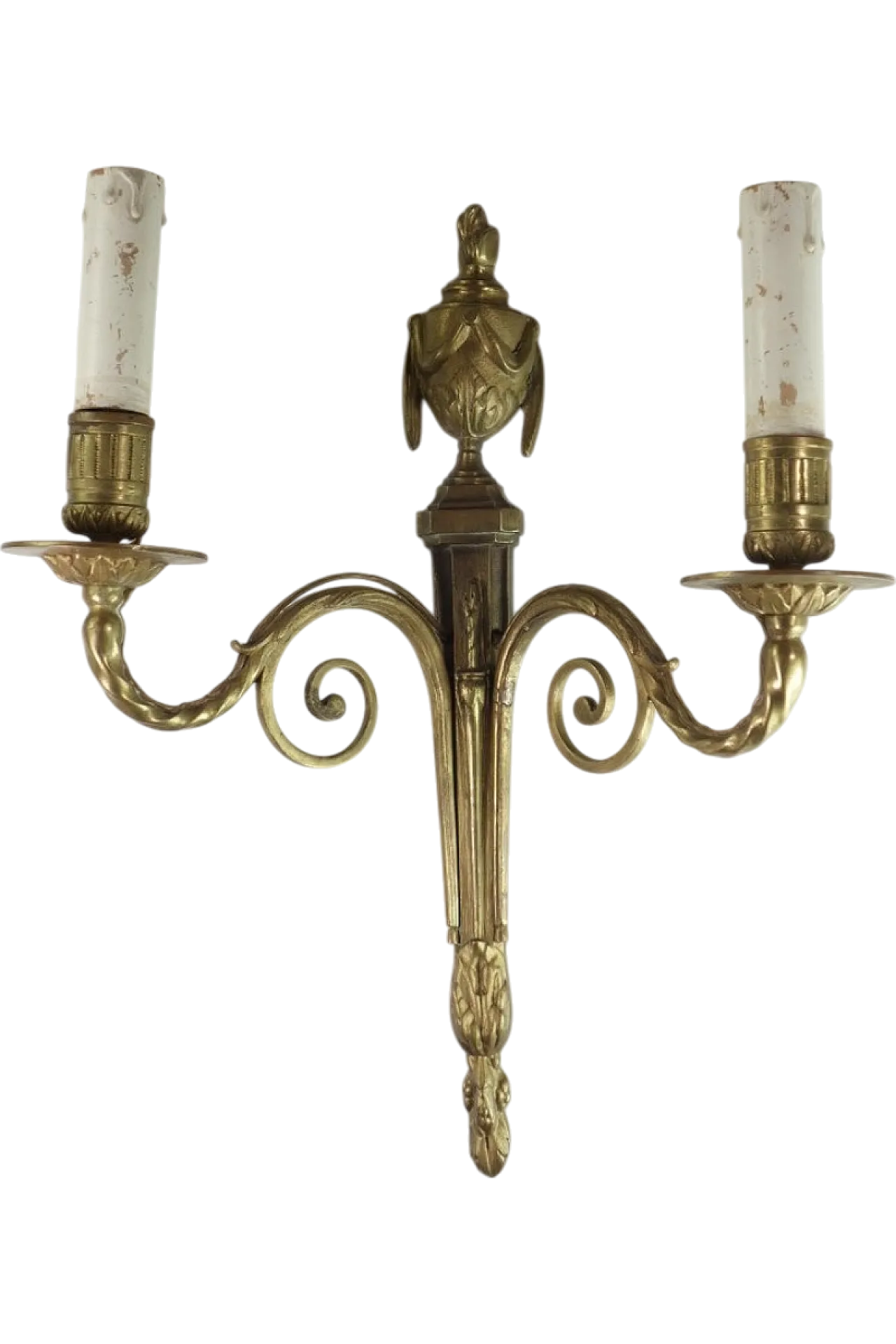 Lampada da parete in bronzo di Marcel Guillemard, primo '900 12