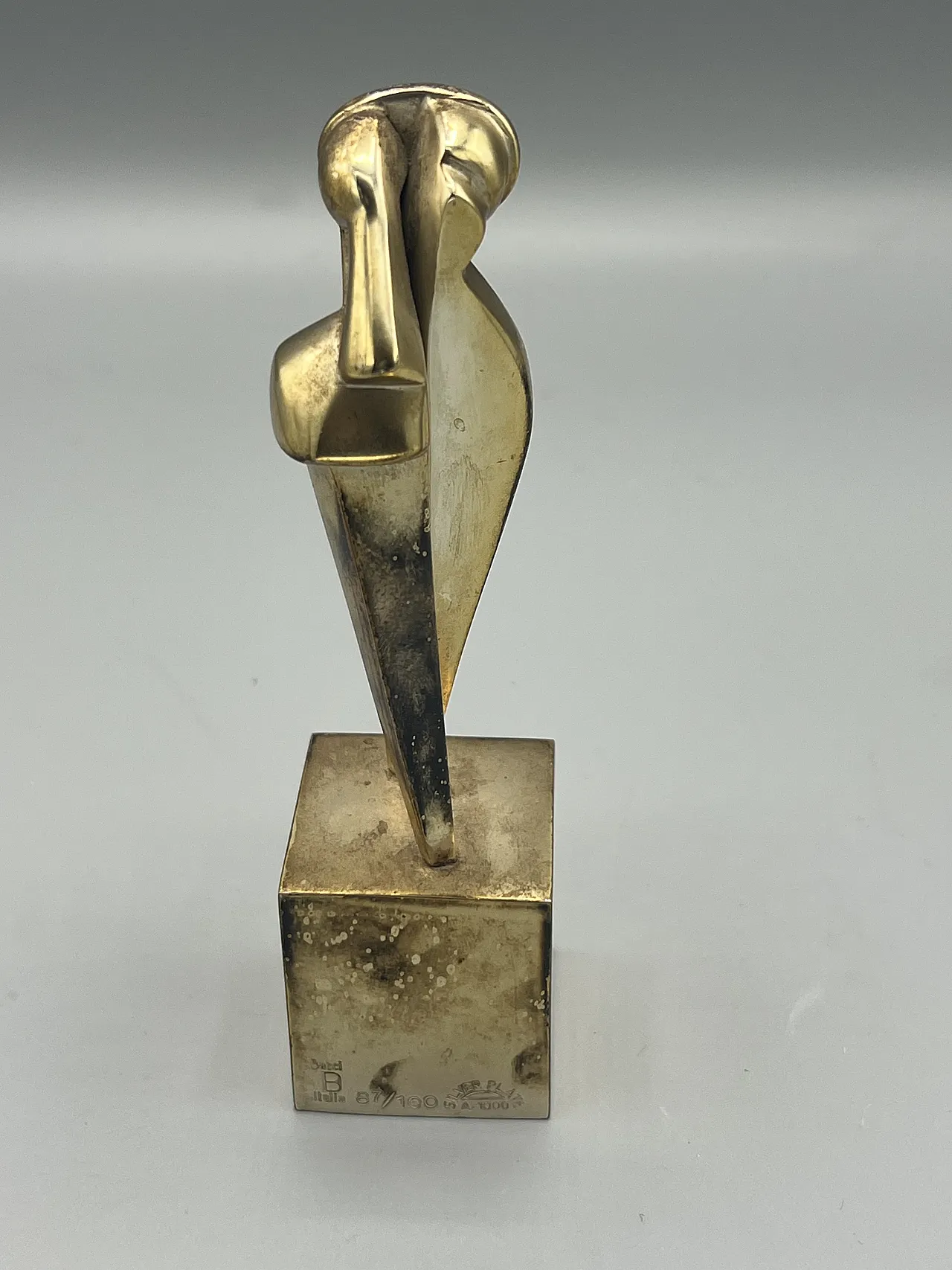 Amelio Roccamonte Sculpture in silver metal. 70s 3