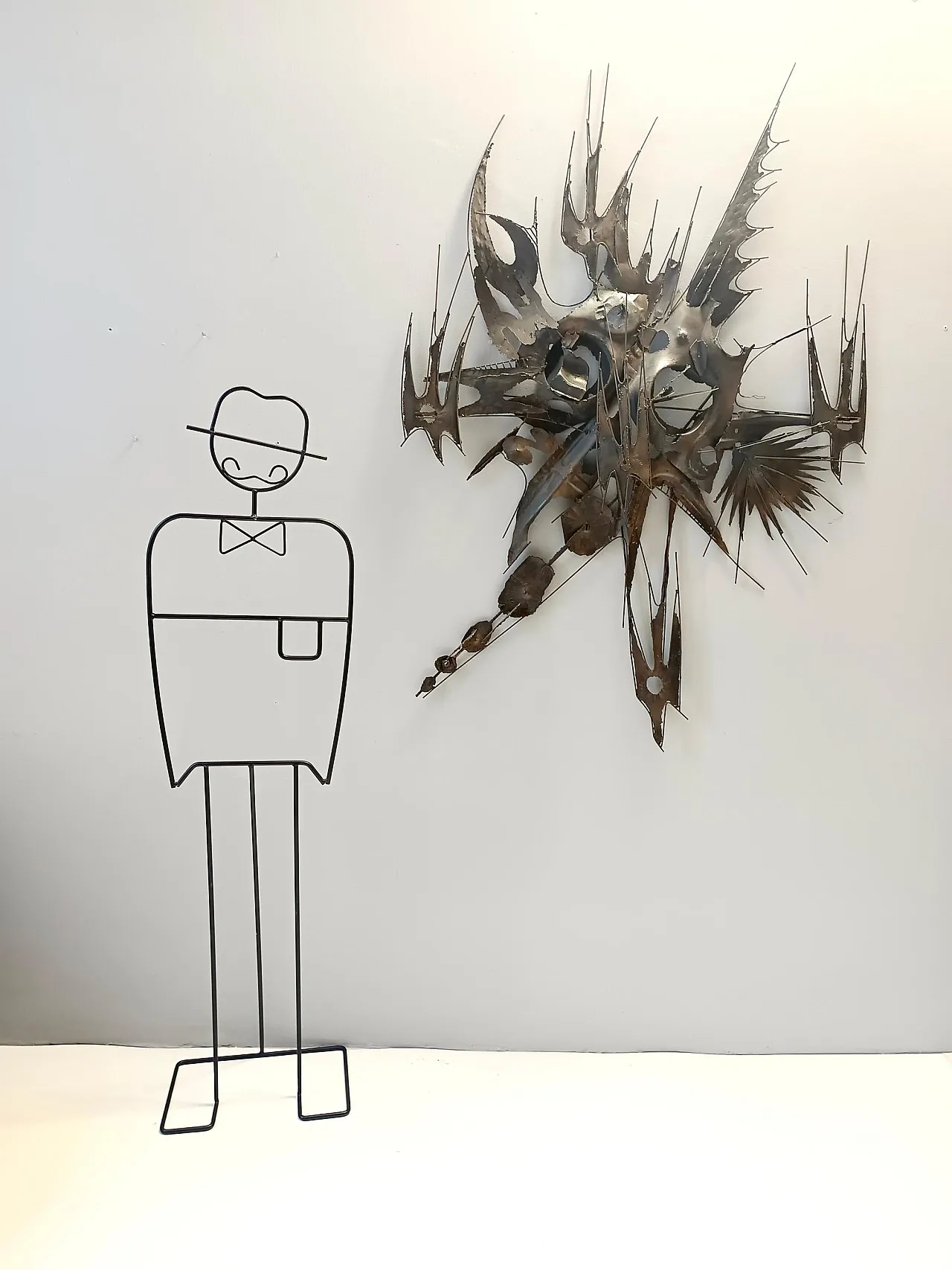 Brutalist Hand-Made Iron Sculpture by M. Di Giovanni, Italy 1970s 2