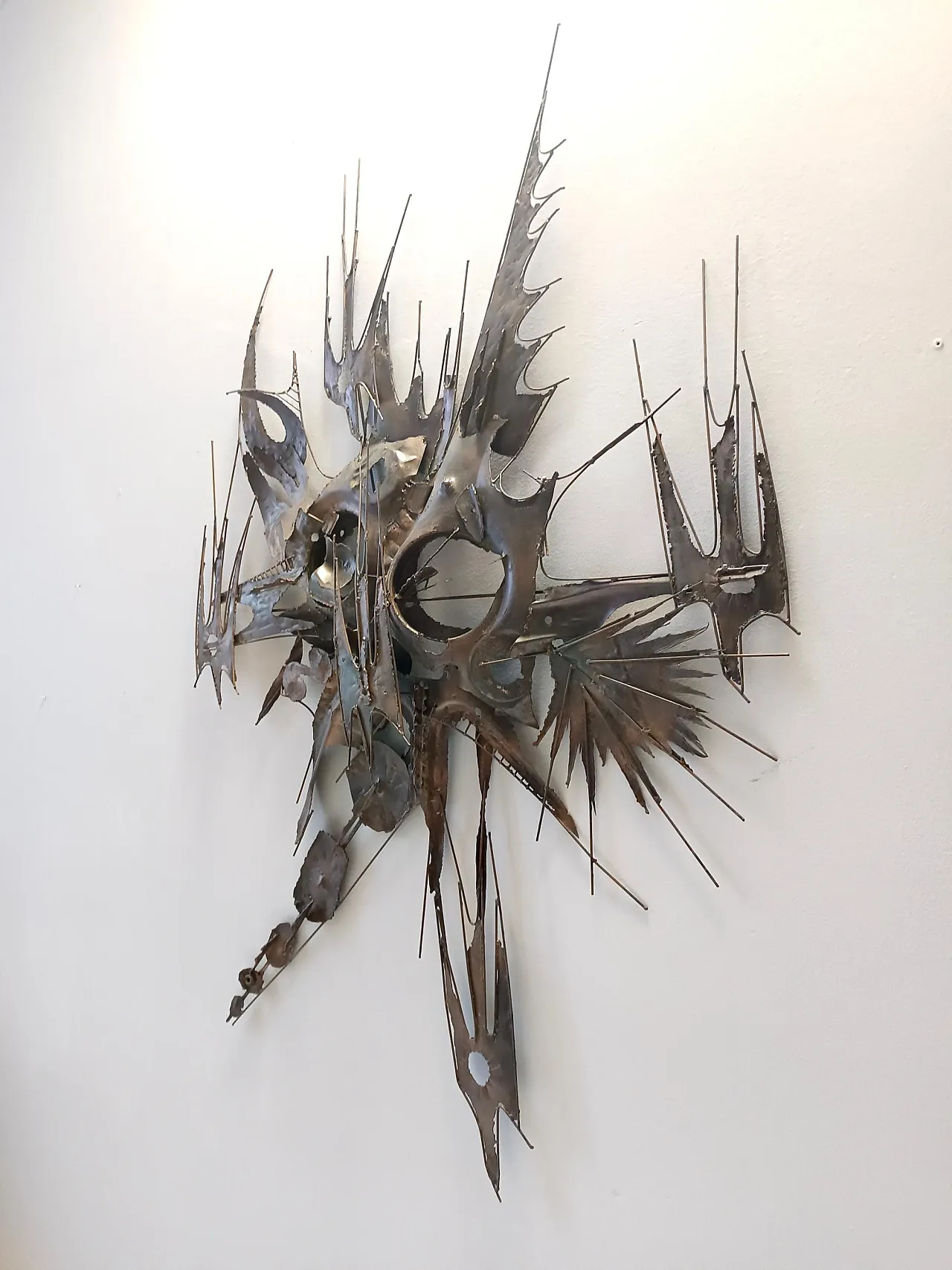 Brutalist Hand-Made Iron Sculpture by M. Di Giovanni, Italy 1970s 5