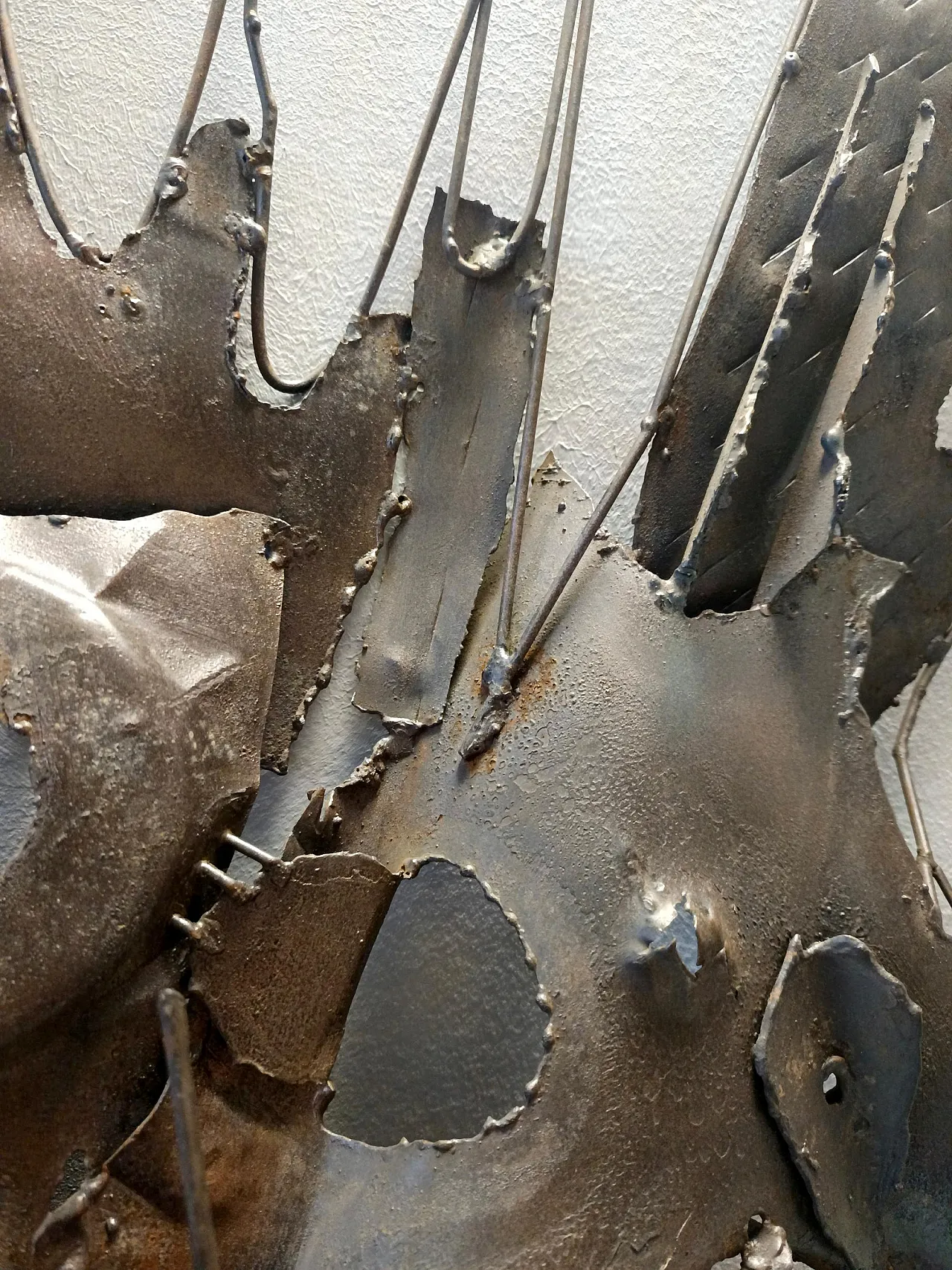 Brutalist Hand-Made Iron Sculpture by M. Di Giovanni, Italy 1970s 9