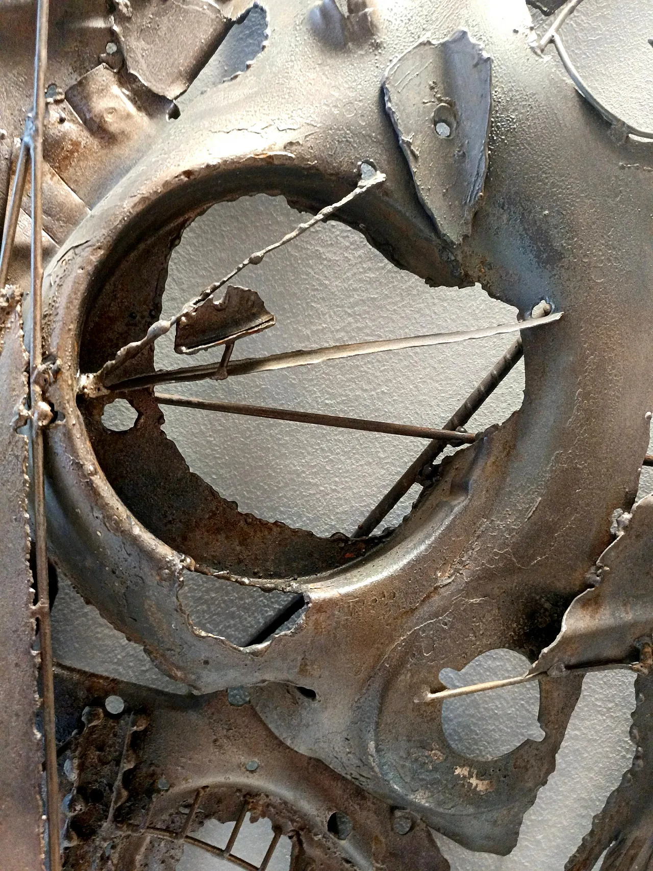 Brutalist Hand-Made Iron Sculpture by M. Di Giovanni, Italy 1970s 10