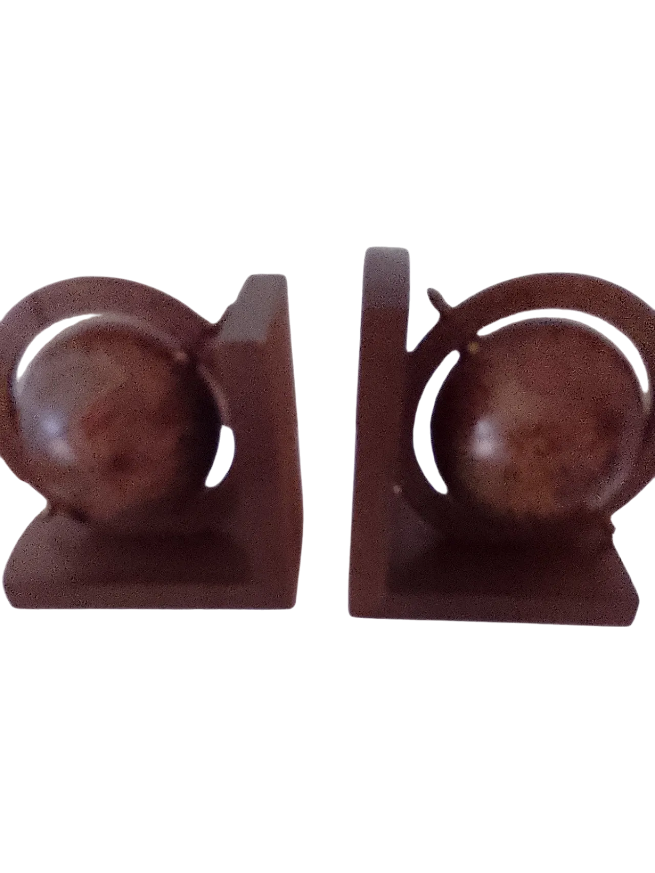 Coppia fermalibri globi, anni '70 4