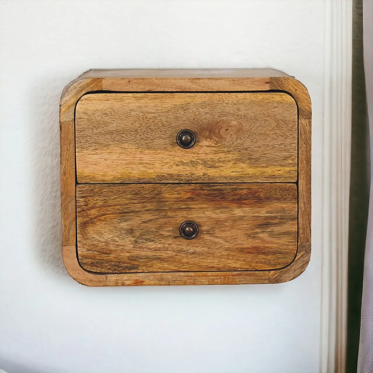 Comodino a muro in legno massiccio, 2000 10