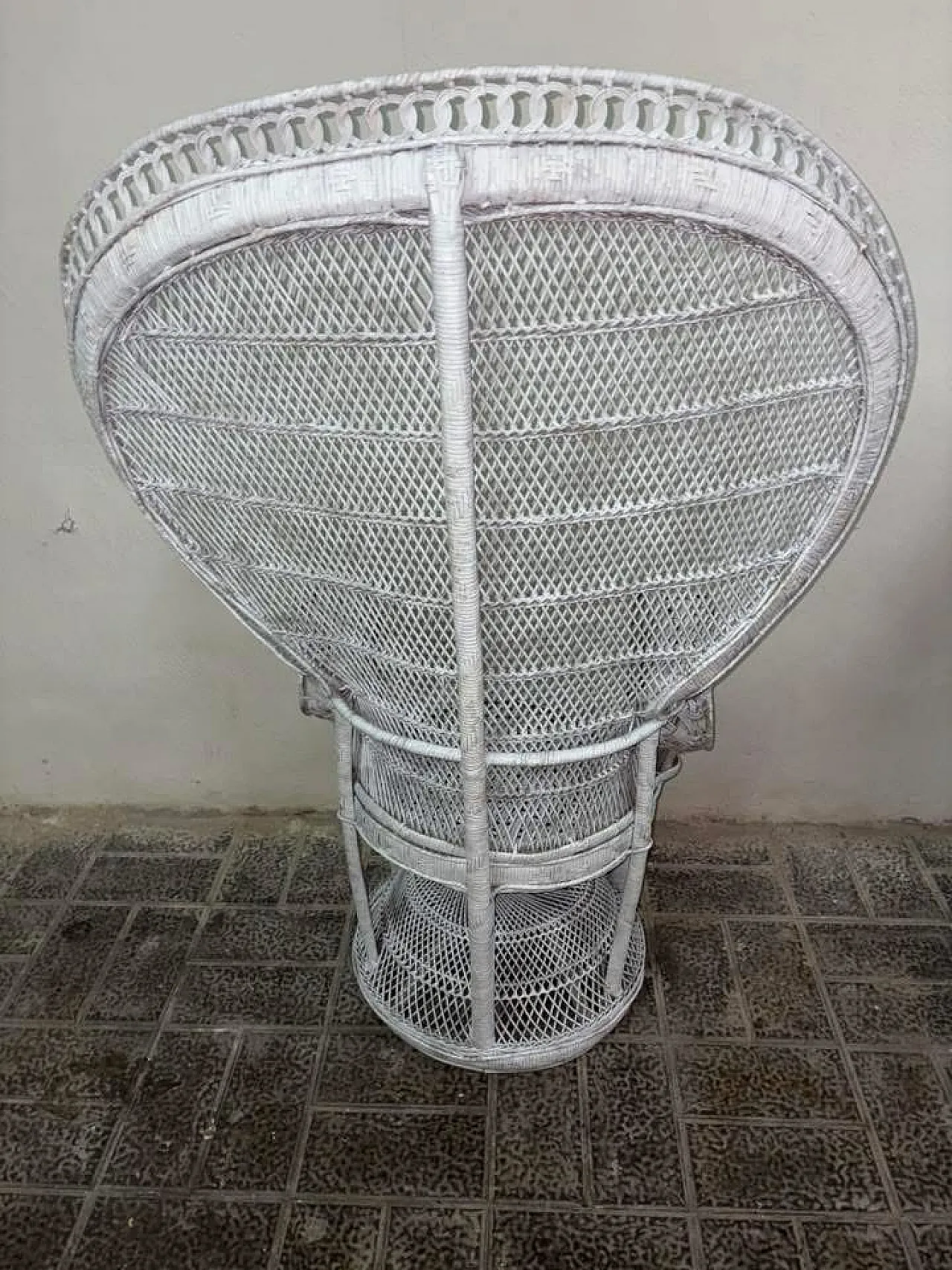 Poltrona vimini pavone, anni '70 9