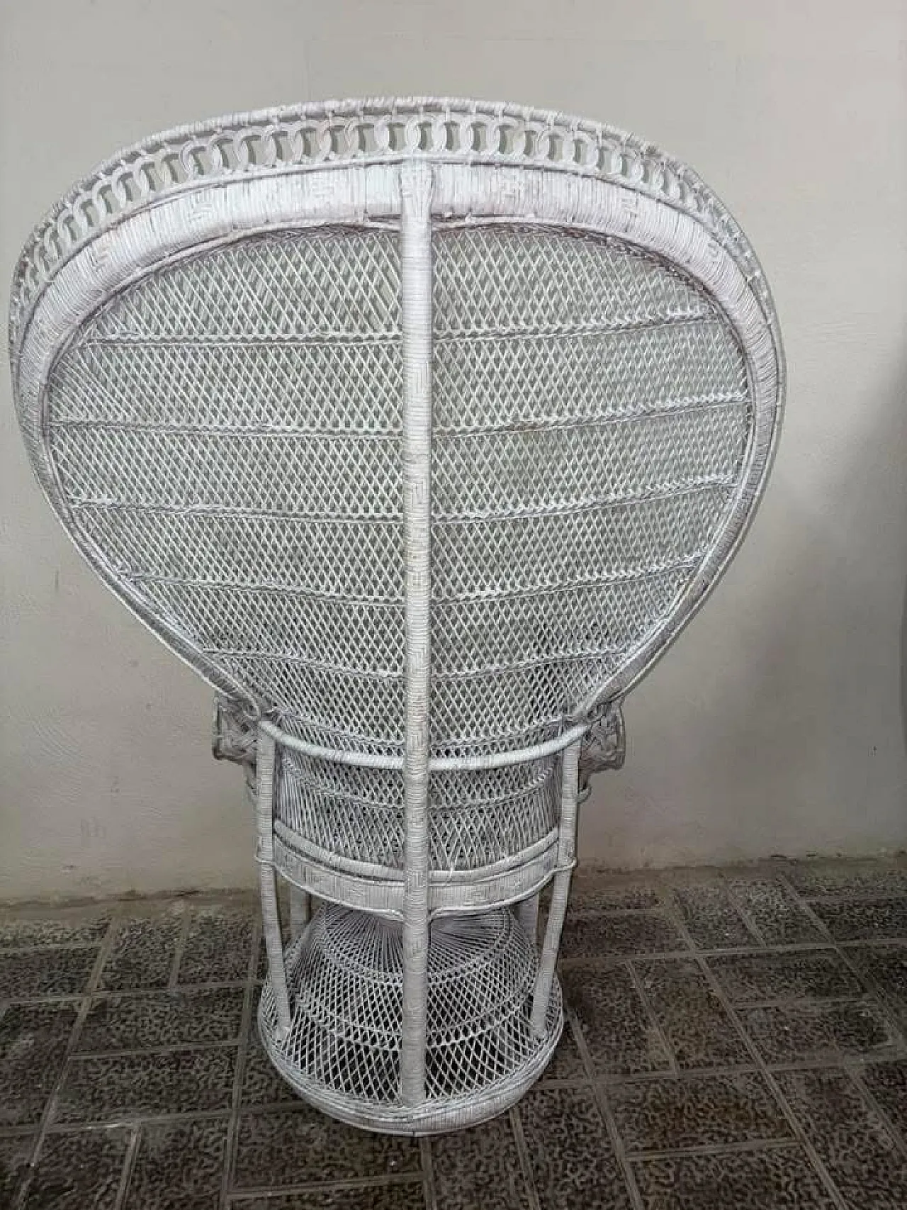 Poltrona vimini pavone, anni '70 10