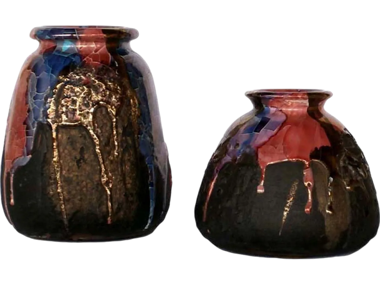 Coppia di vasi in ceramica di Claudio Pulli, anni '70 8