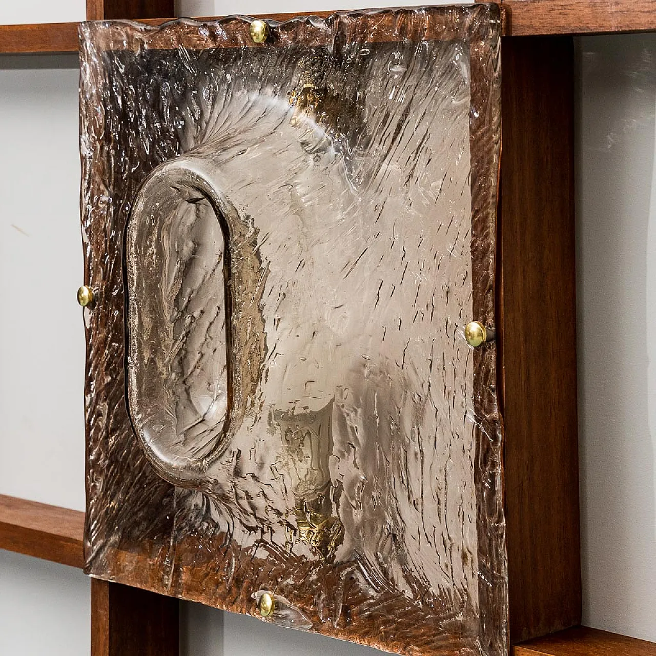 Wall lamp in 2 -light Mazzega Teak, 60s 2