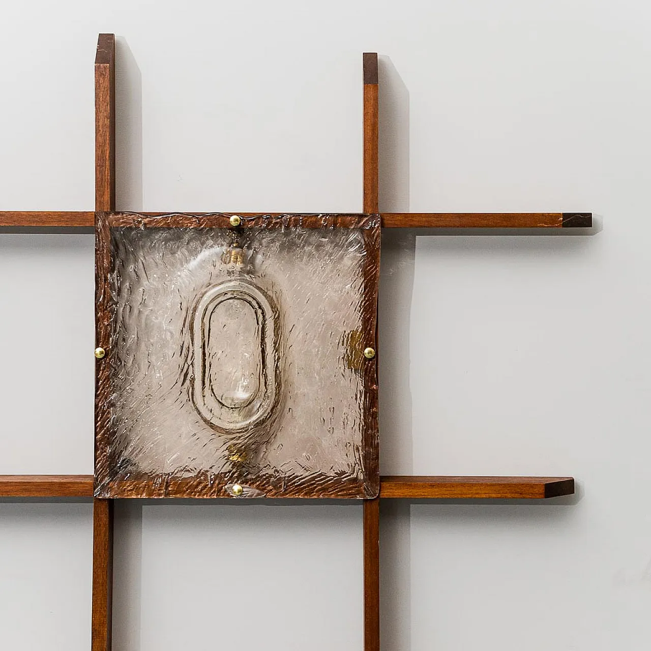 Wall lamp in 2 -light Mazzega Teak, 60s 4