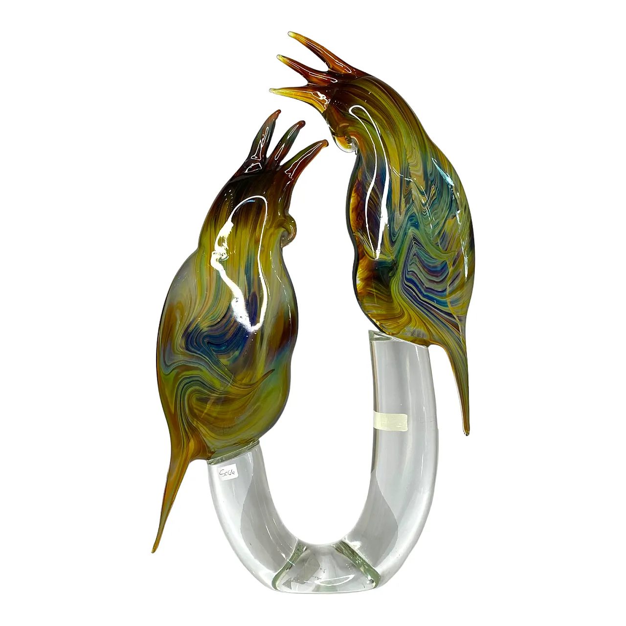 Parrots artistic sculpture by Oscar Zanetti, 90s 1