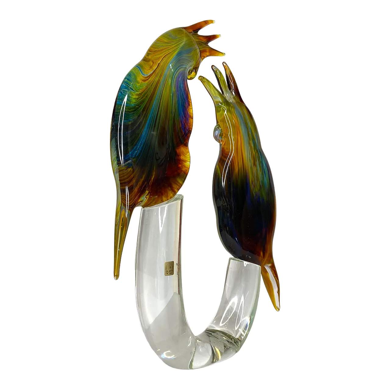 Parrots artistic sculpture by Oscar Zanetti, 90s 3