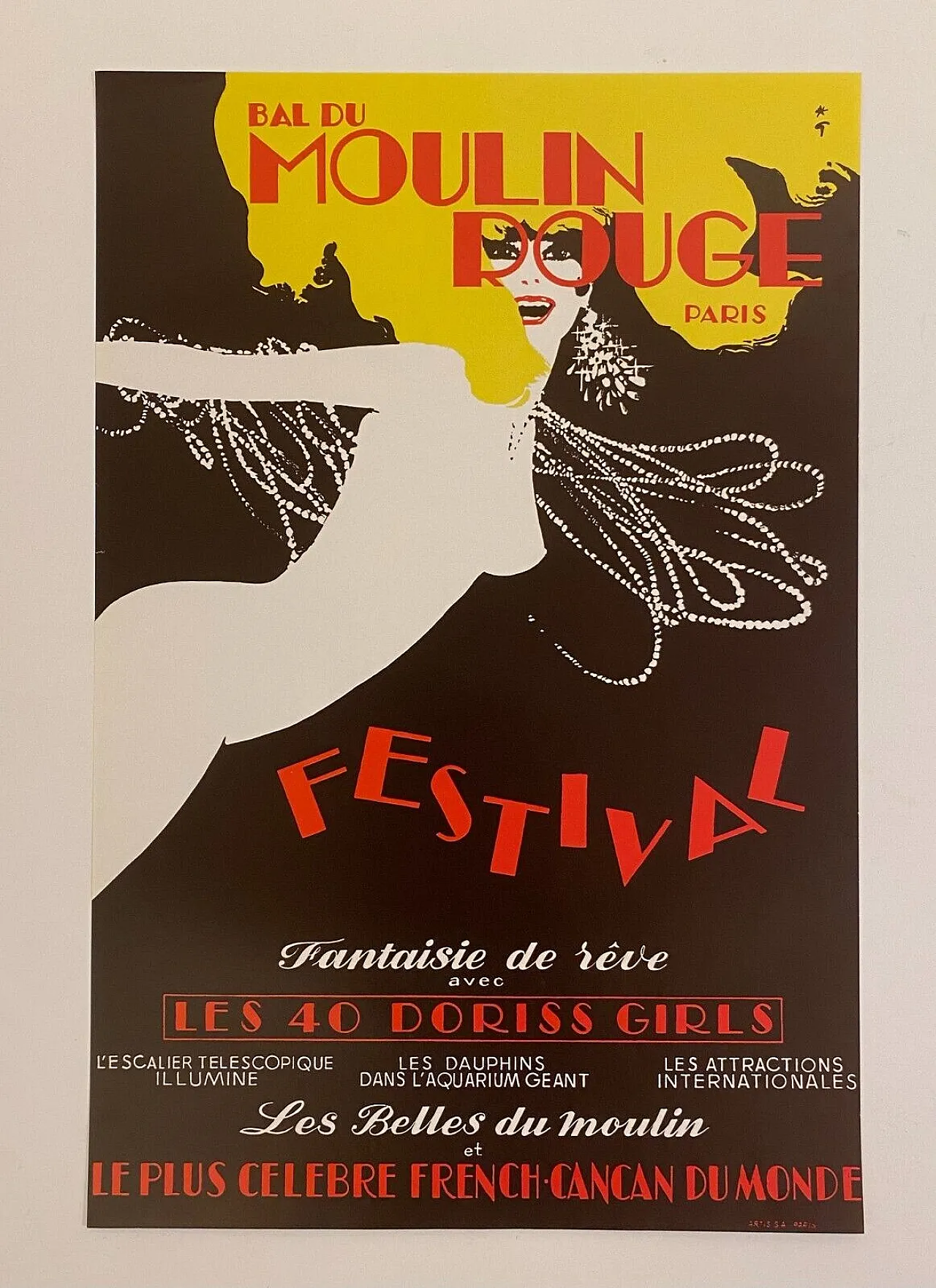 René Gruau, Bal du Moulin Rouge Paris, Festival poster, anni '80 2