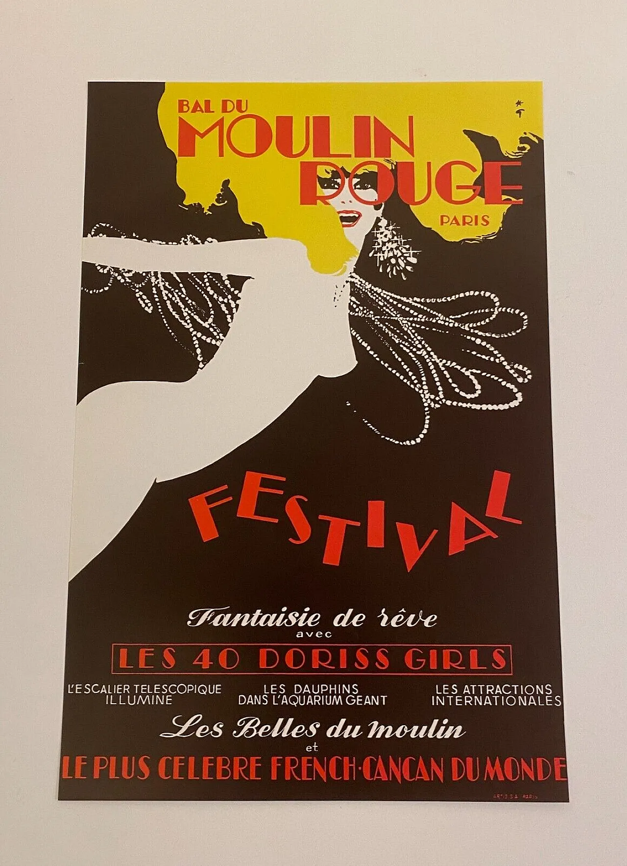 René Gruau, Bal du Moulin Rouge Paris, Festival poster, anni '80 3